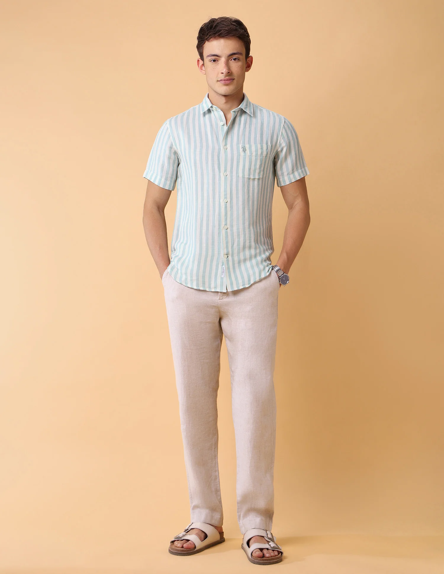 Vertical Striped Regular Fit Shirt - Image 3