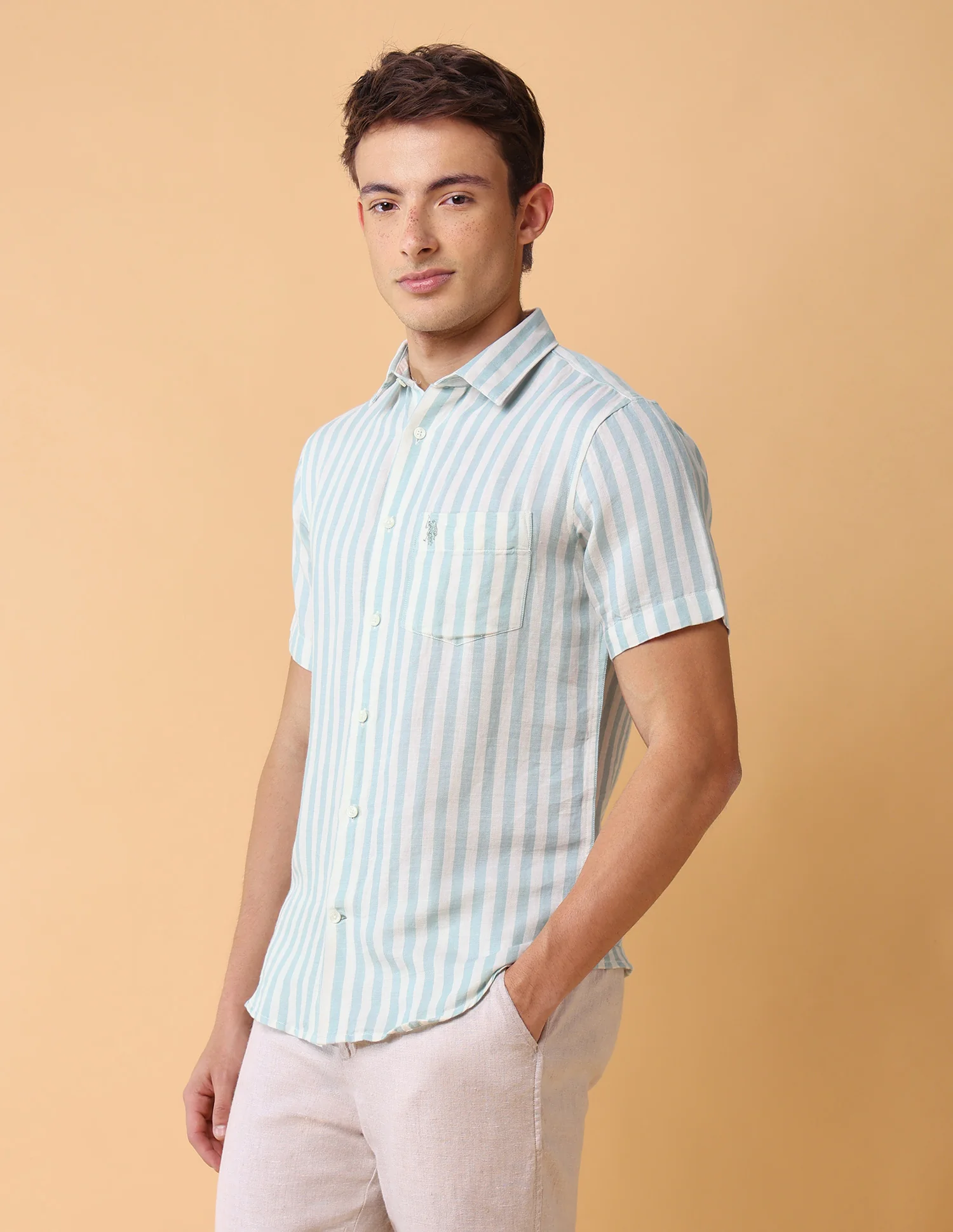 Vertical Striped Regular Fit Shirt - Image 4