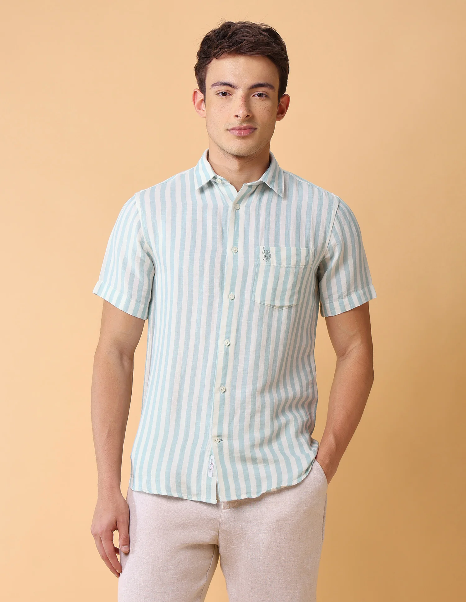 Vertical Striped Regular Fit Shirt - Image 6