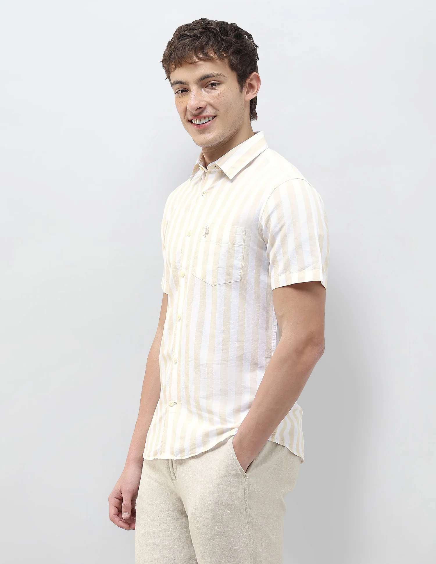 Vertical Striped Regular Fit Shirt - Image 4