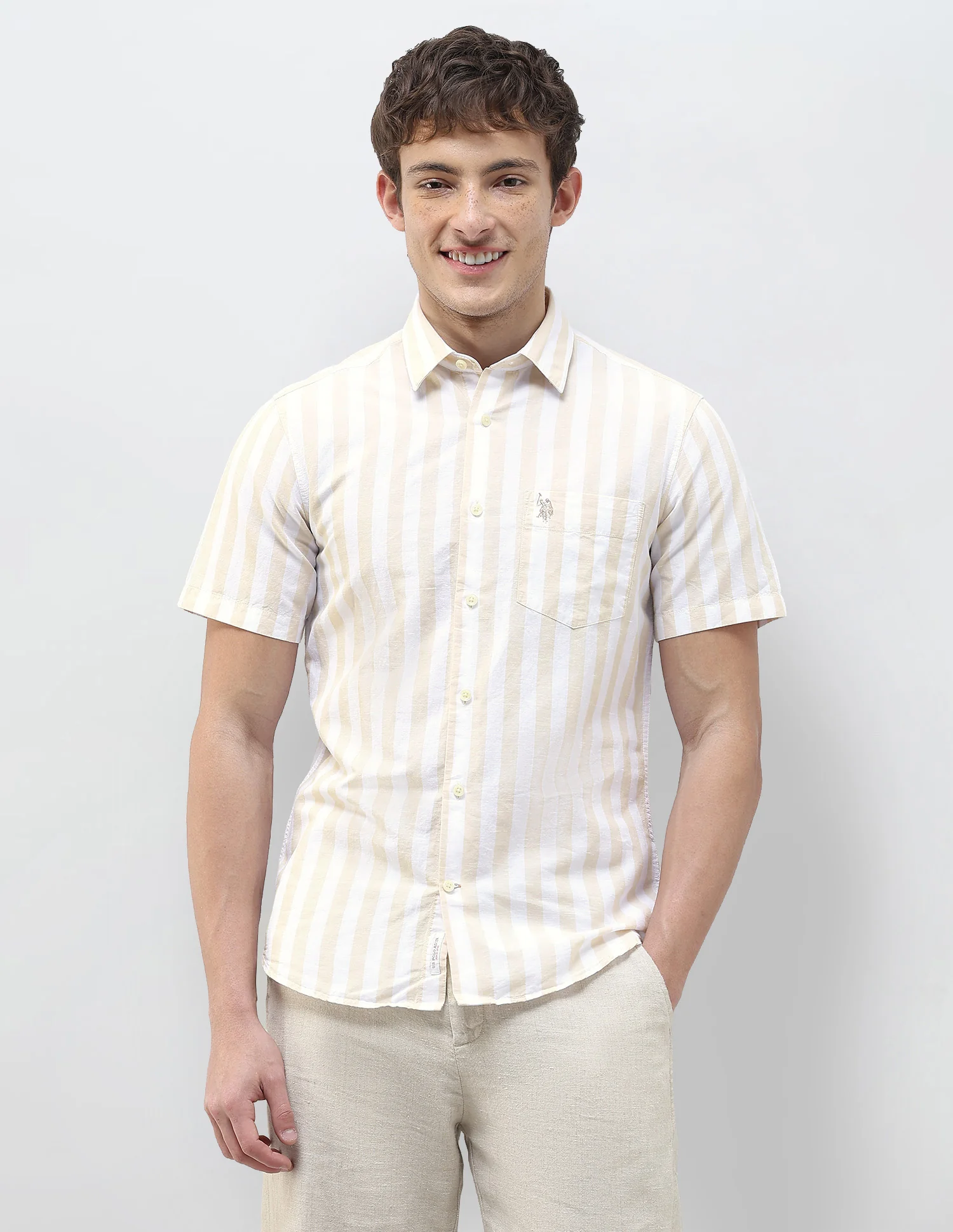 Vertical Striped Regular Fit Shirt - Image 6