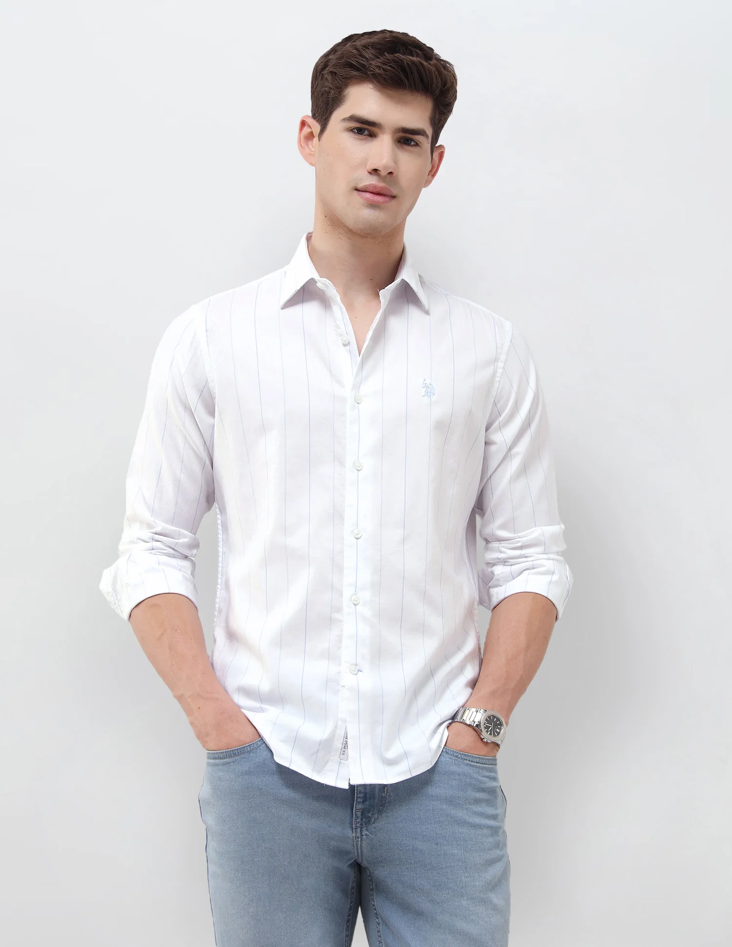 Vertical Striped Regular Fit Shirt