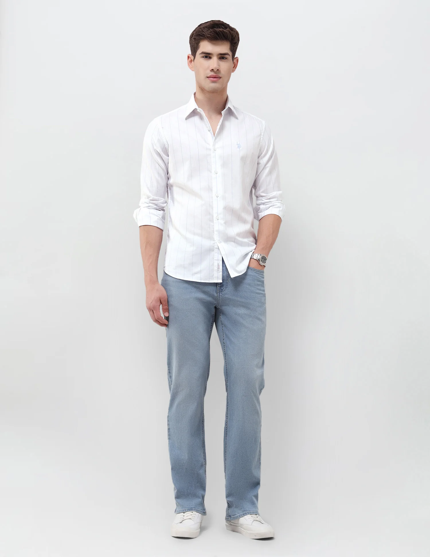 Vertical Striped Regular Fit Shirt - Image 3