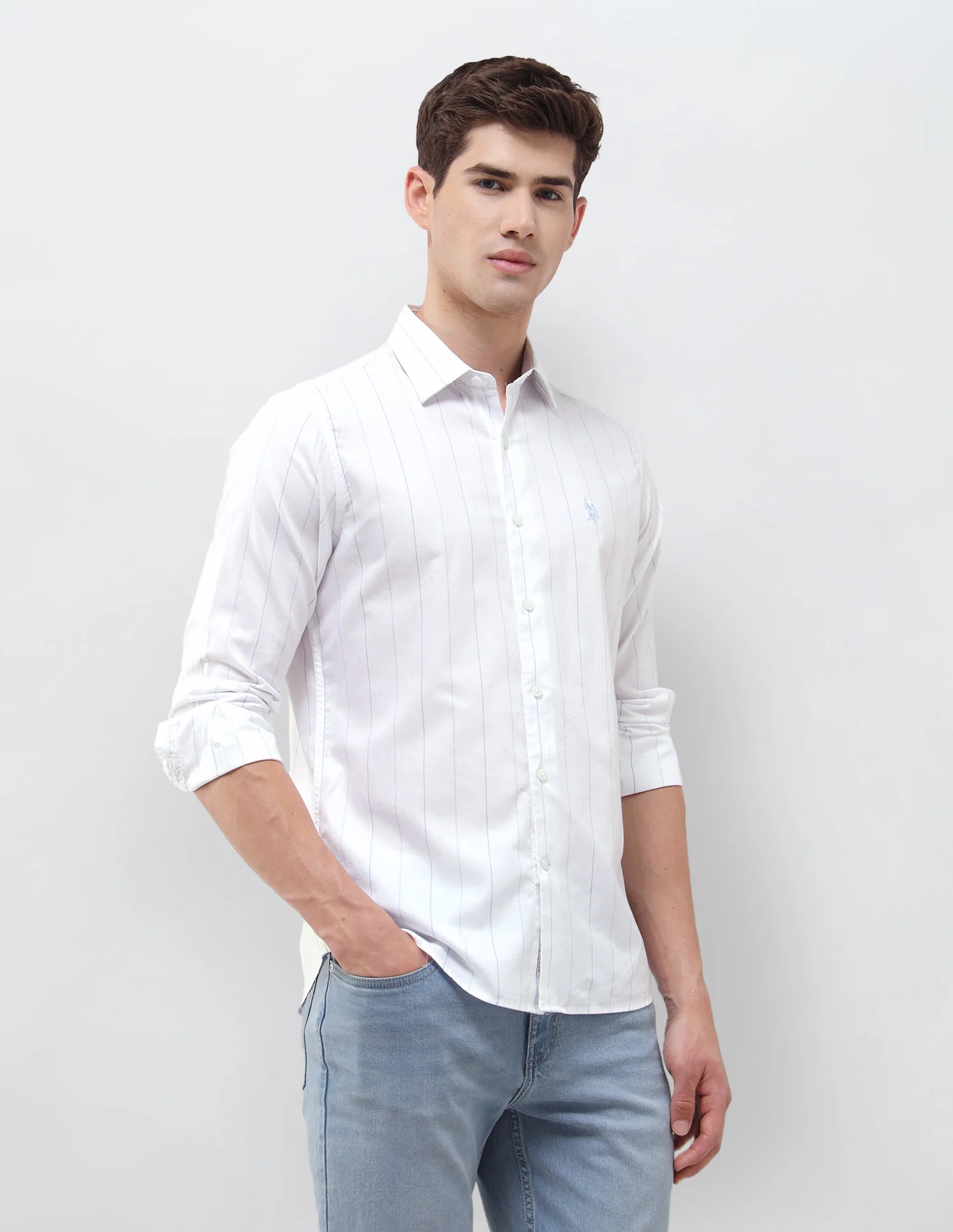 Vertical Striped Regular Fit Shirt - Image 4