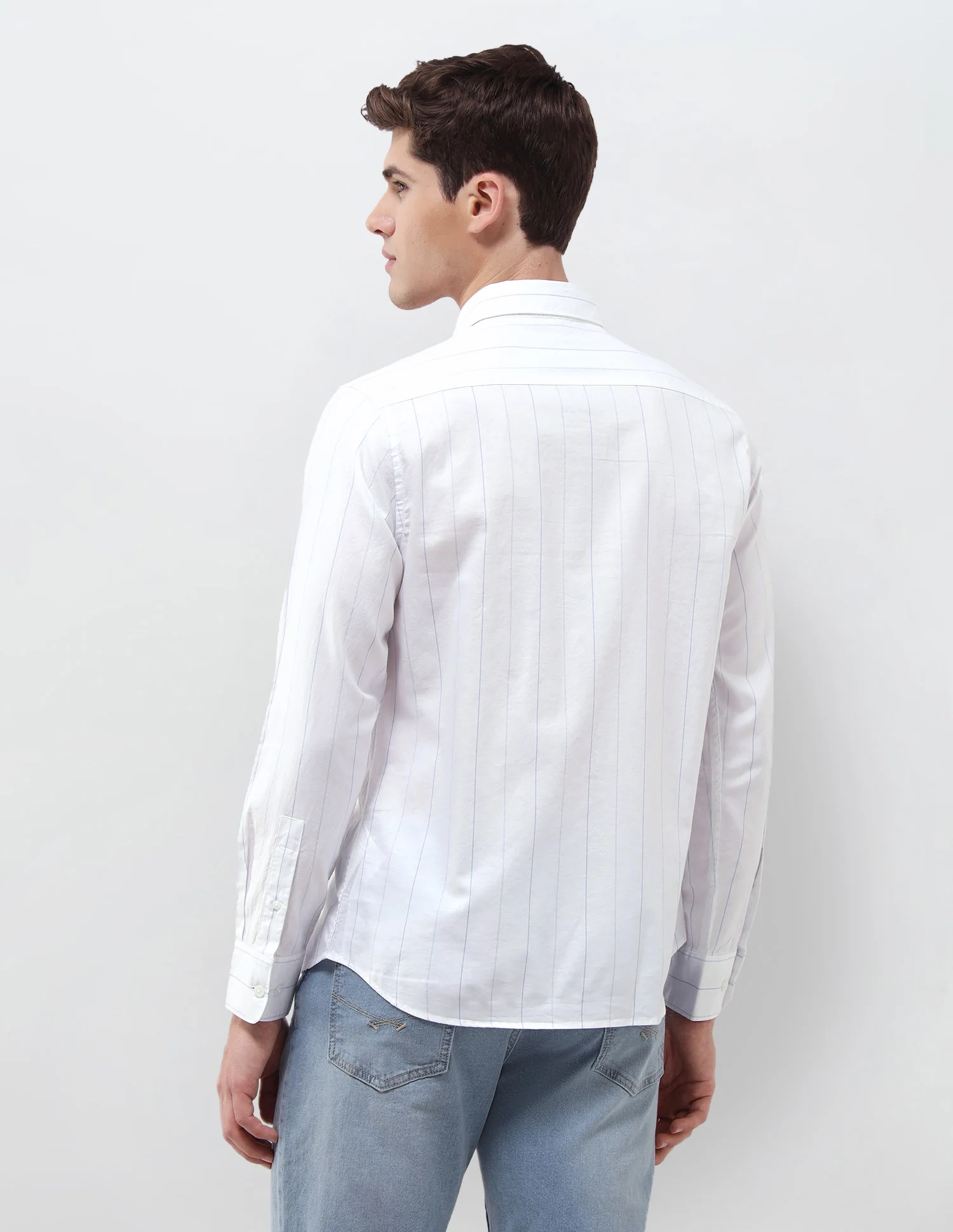 Vertical Striped Regular Fit Shirt - Image 5