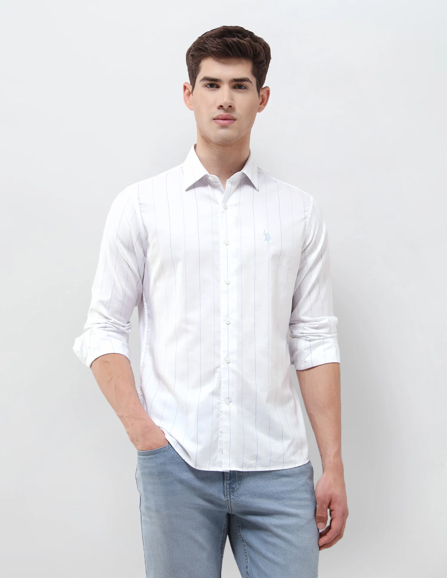 Vertical Striped Regular Fit Shirt - Image 6