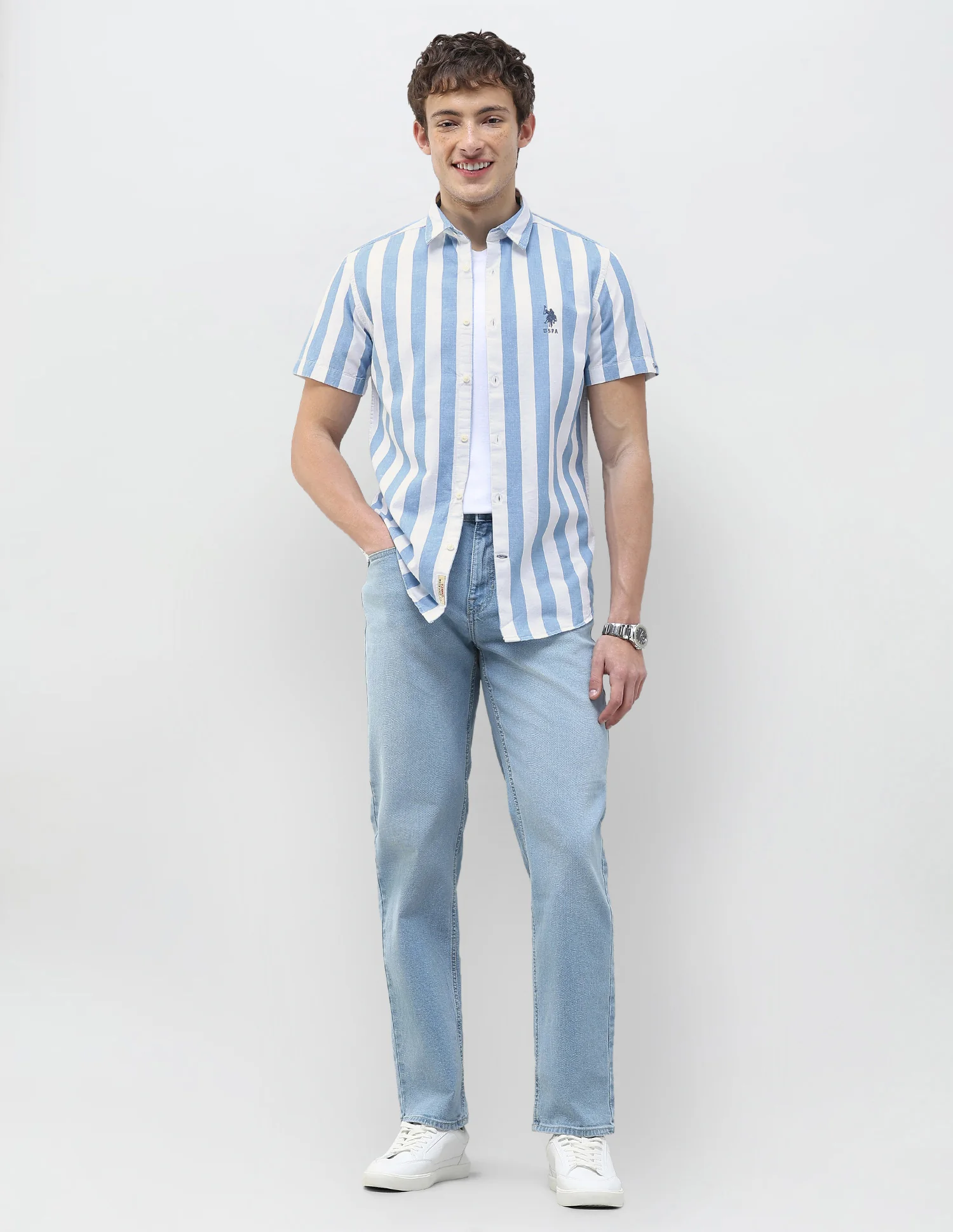 Vertical Striped Regular Fit Shirt - Image 3