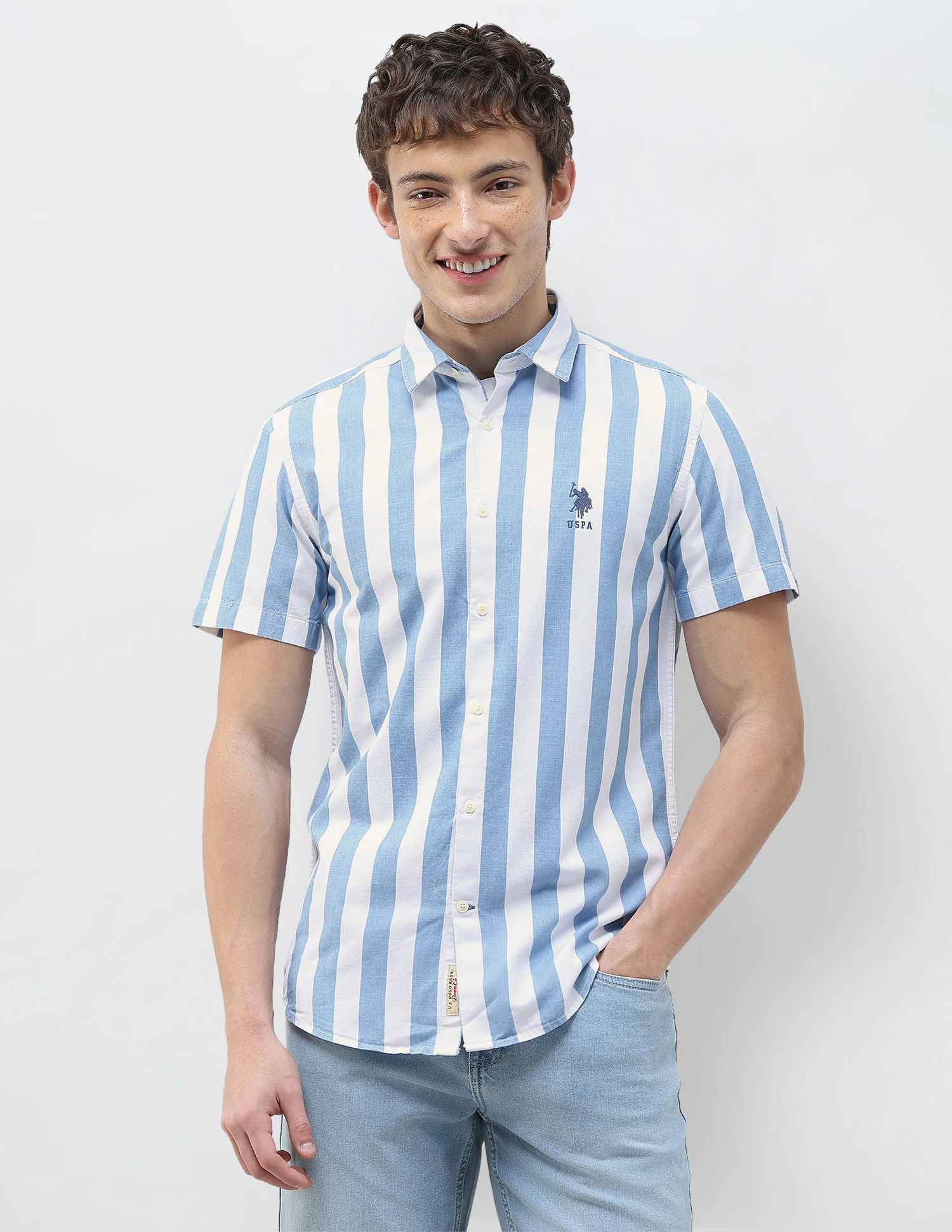 Vertical Striped Regular Fit Shirt - Image 6