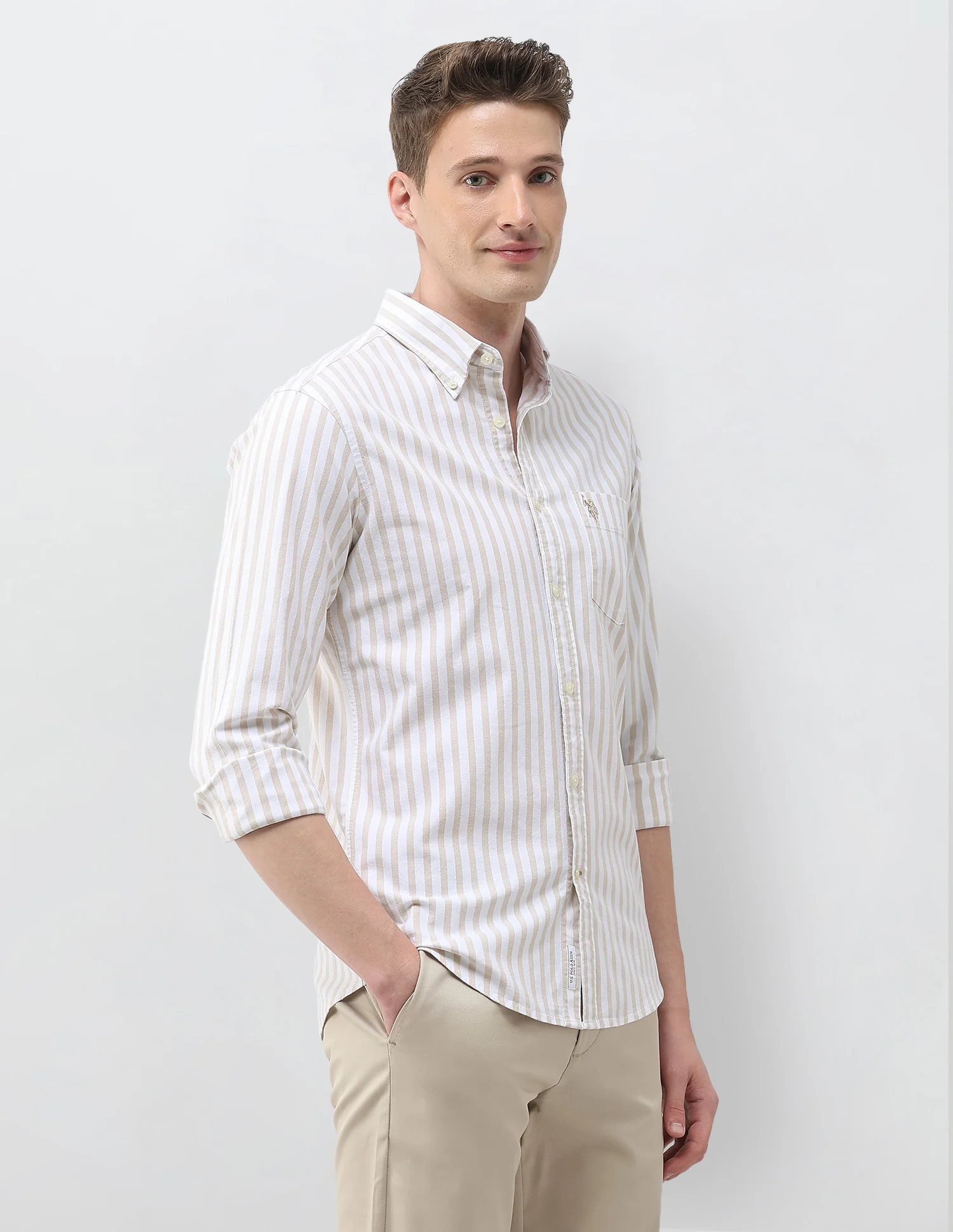 Vertical Striped Regular Fit Shirt - Image 4