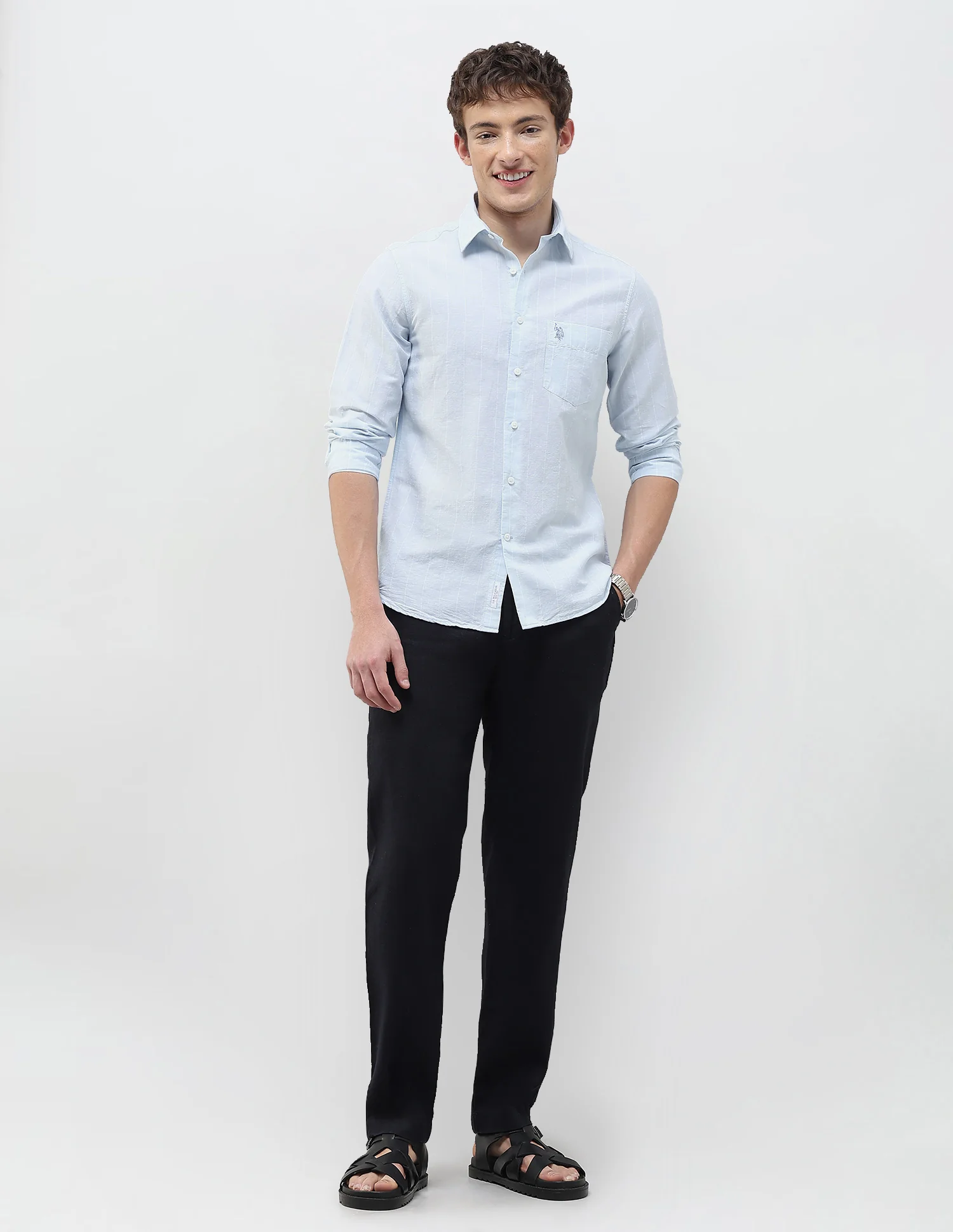 Vertical Striped Regular Fit Shirt - Image 3