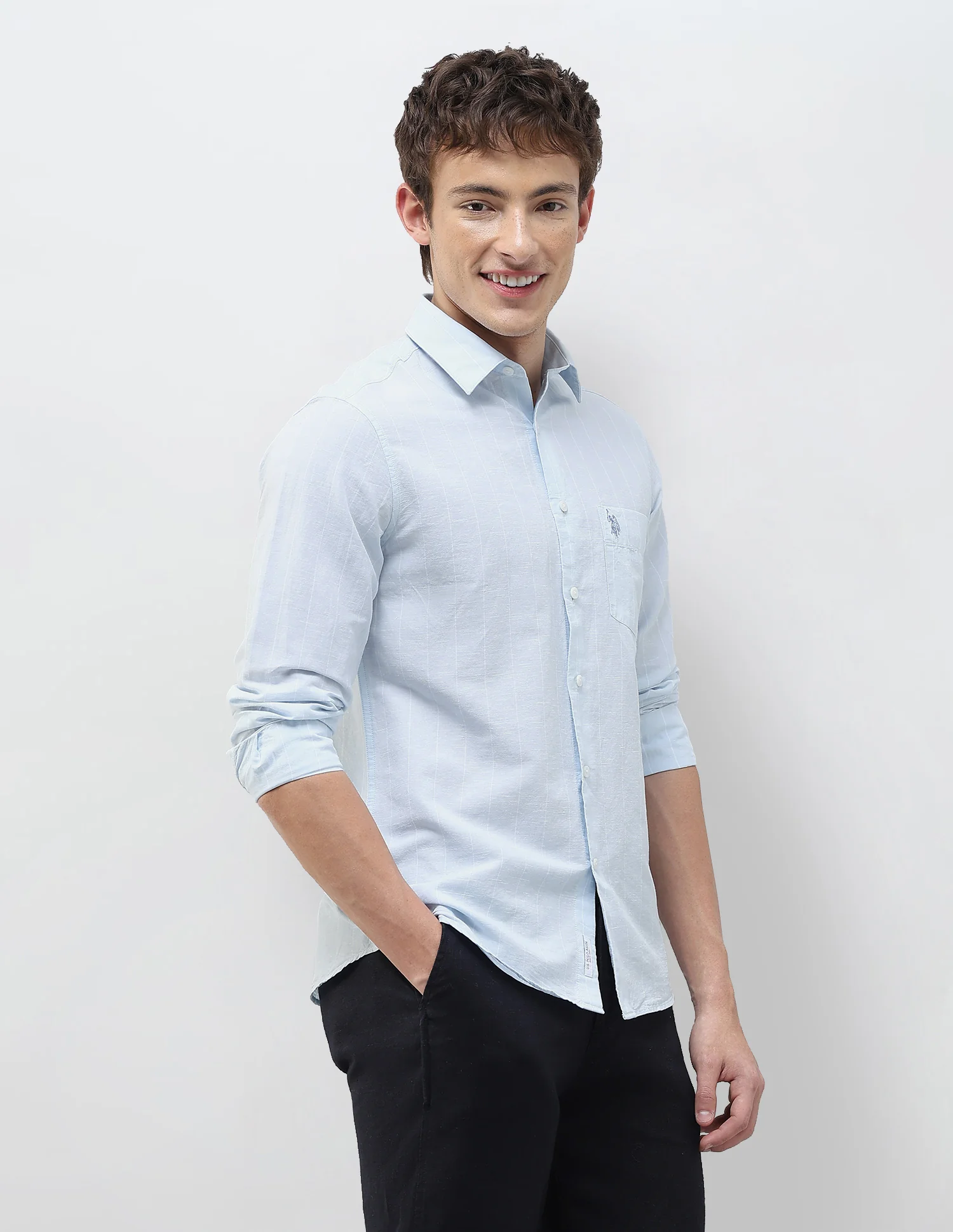 Vertical Striped Regular Fit Shirt - Image 4