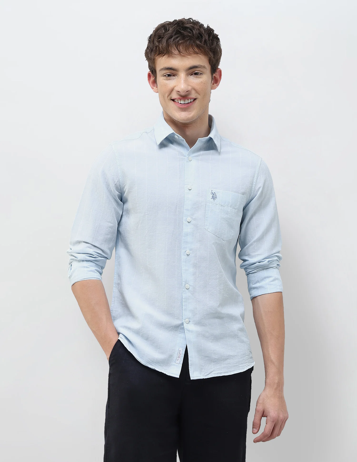 Vertical Striped Regular Fit Shirt - Image 6