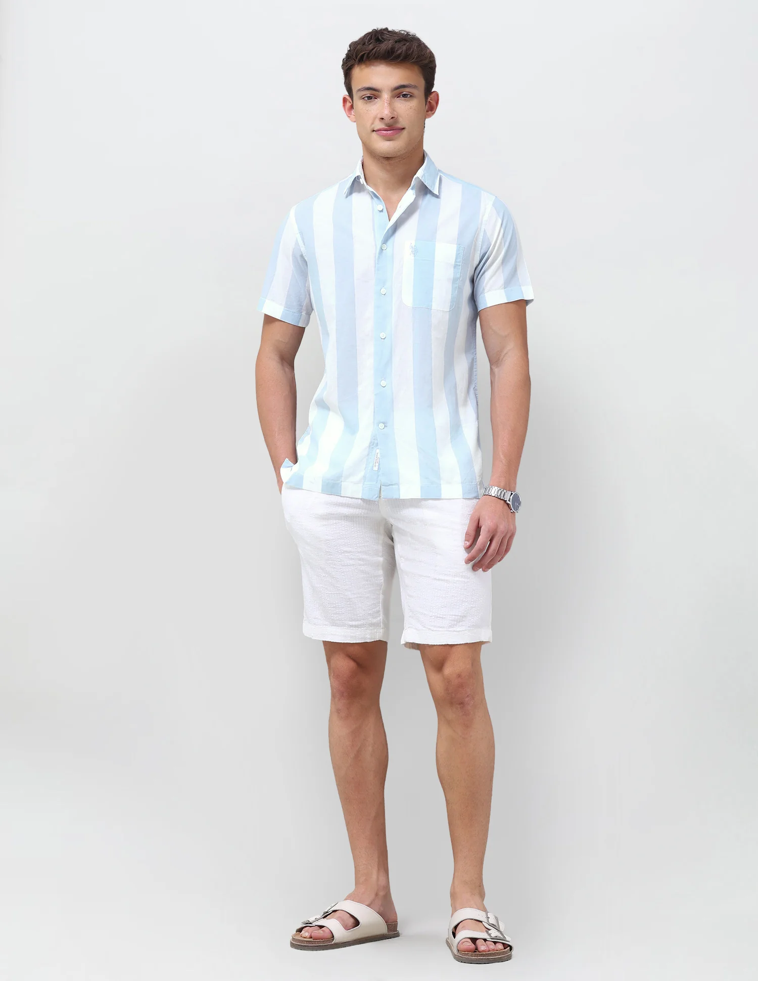 Vertical Striped Regular Fit Shirt - Image 3