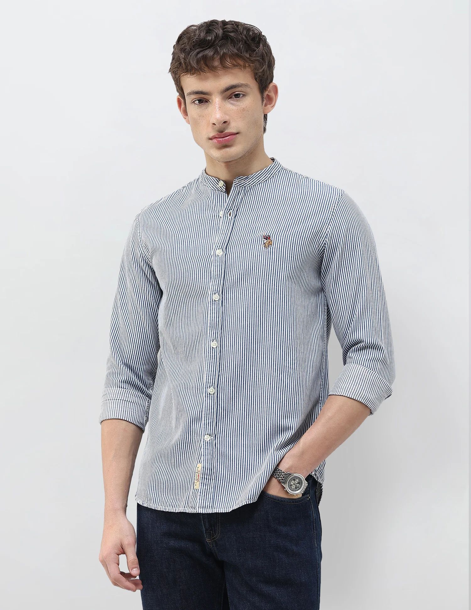 Vertical Striped Regular Fit Shirt