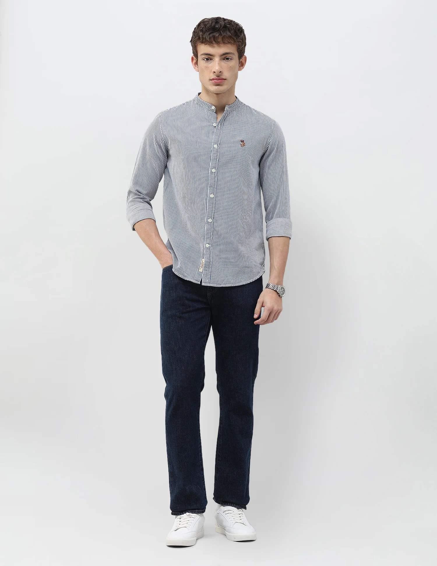 Vertical Striped Regular Fit Shirt - Image 3