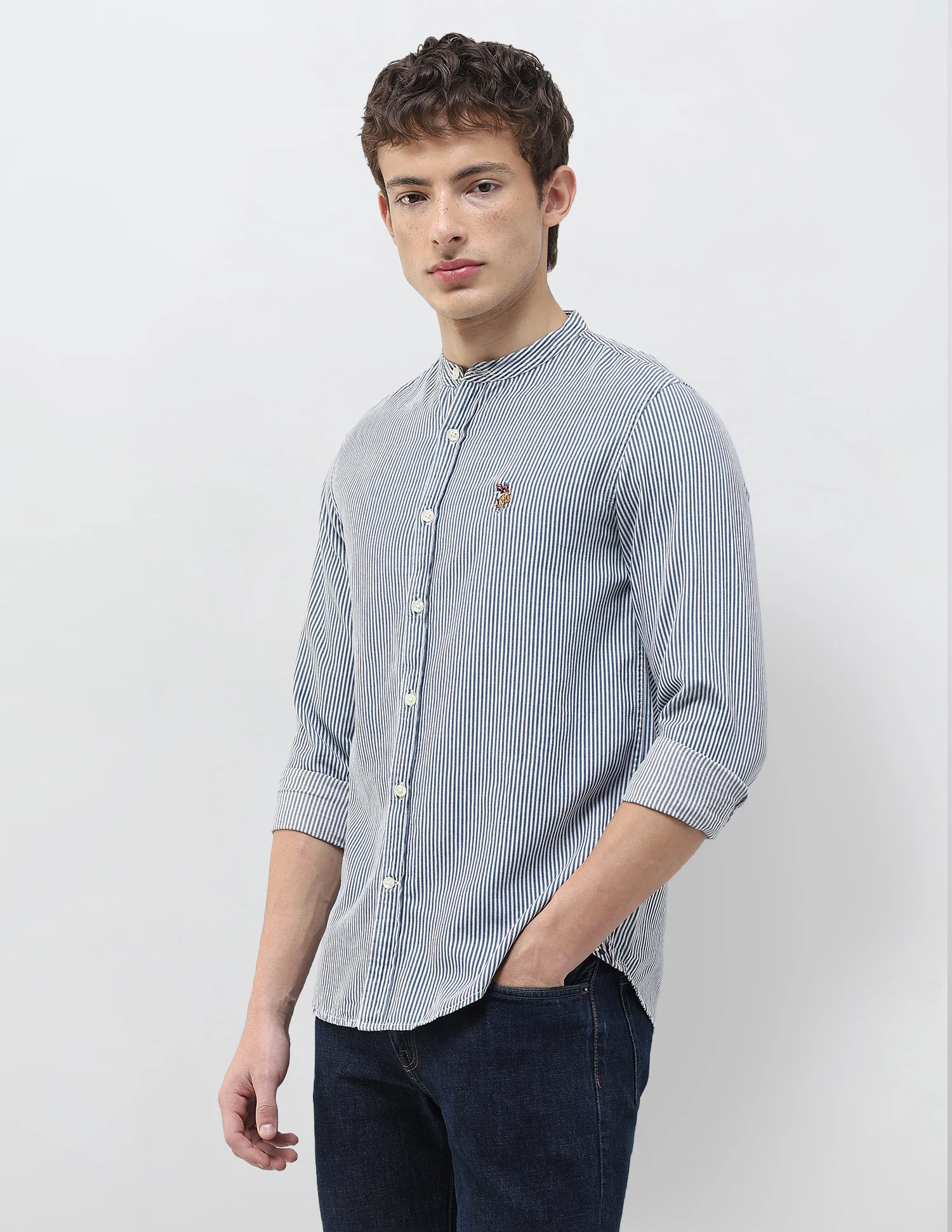 Vertical Striped Regular Fit Shirt - Image 4