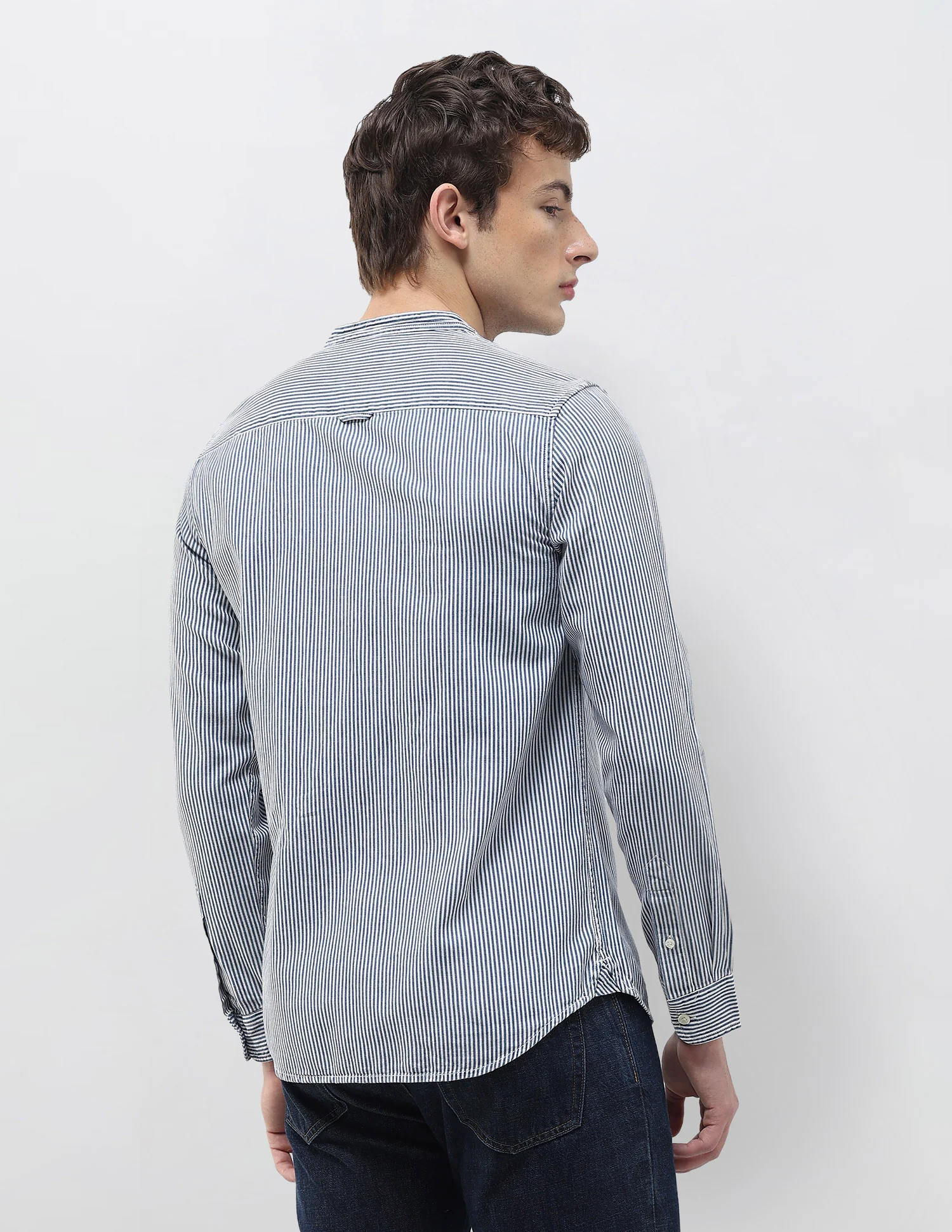 Vertical Striped Regular Fit Shirt - Image 5