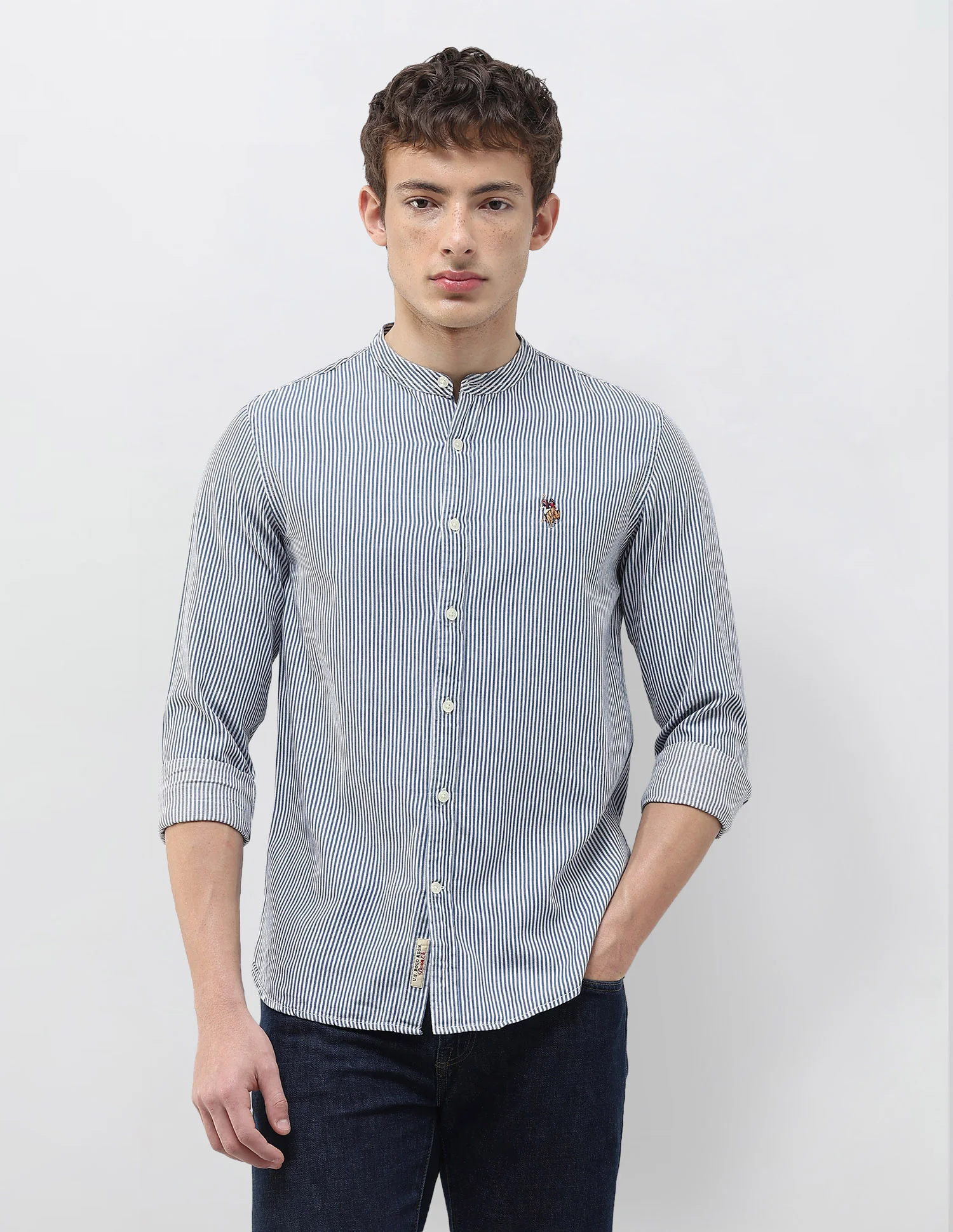 Vertical Striped Regular Fit Shirt - Image 6