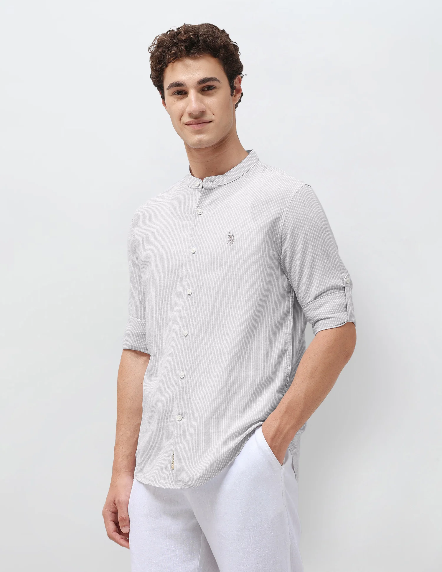 Vertical Striped Regular Fit Shirt - Image 4