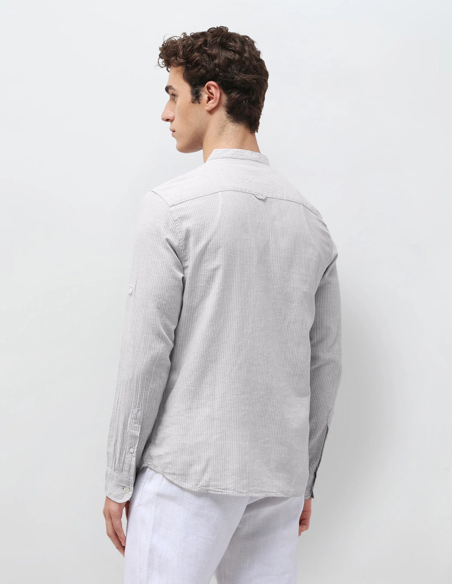 Vertical Striped Regular Fit Shirt - Image 5