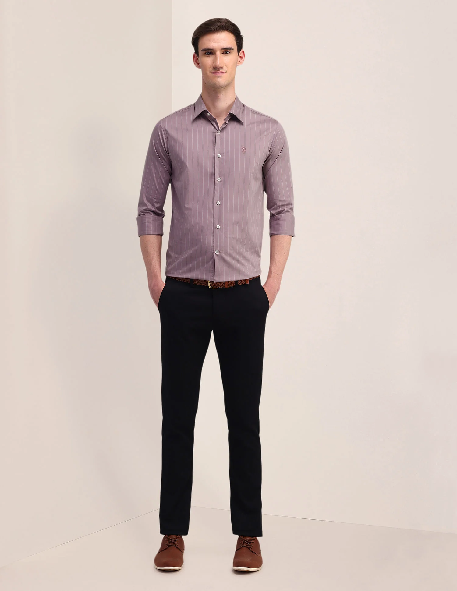 Vertical Striped Regular Fit Shirt - Image 3
