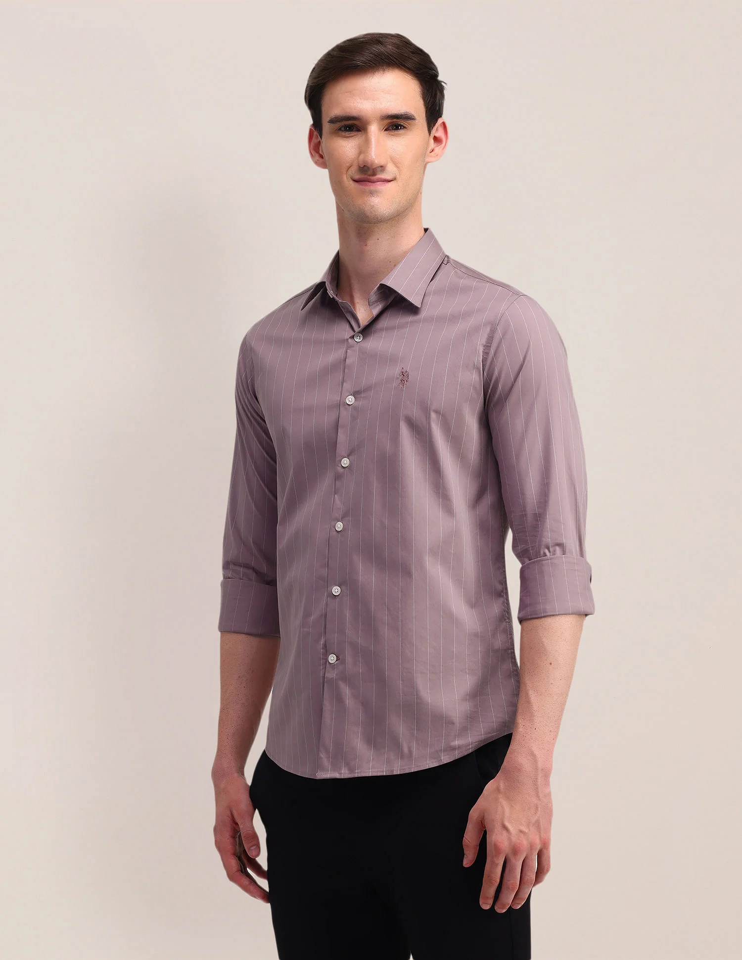 Vertical Striped Regular Fit Shirt - Image 4