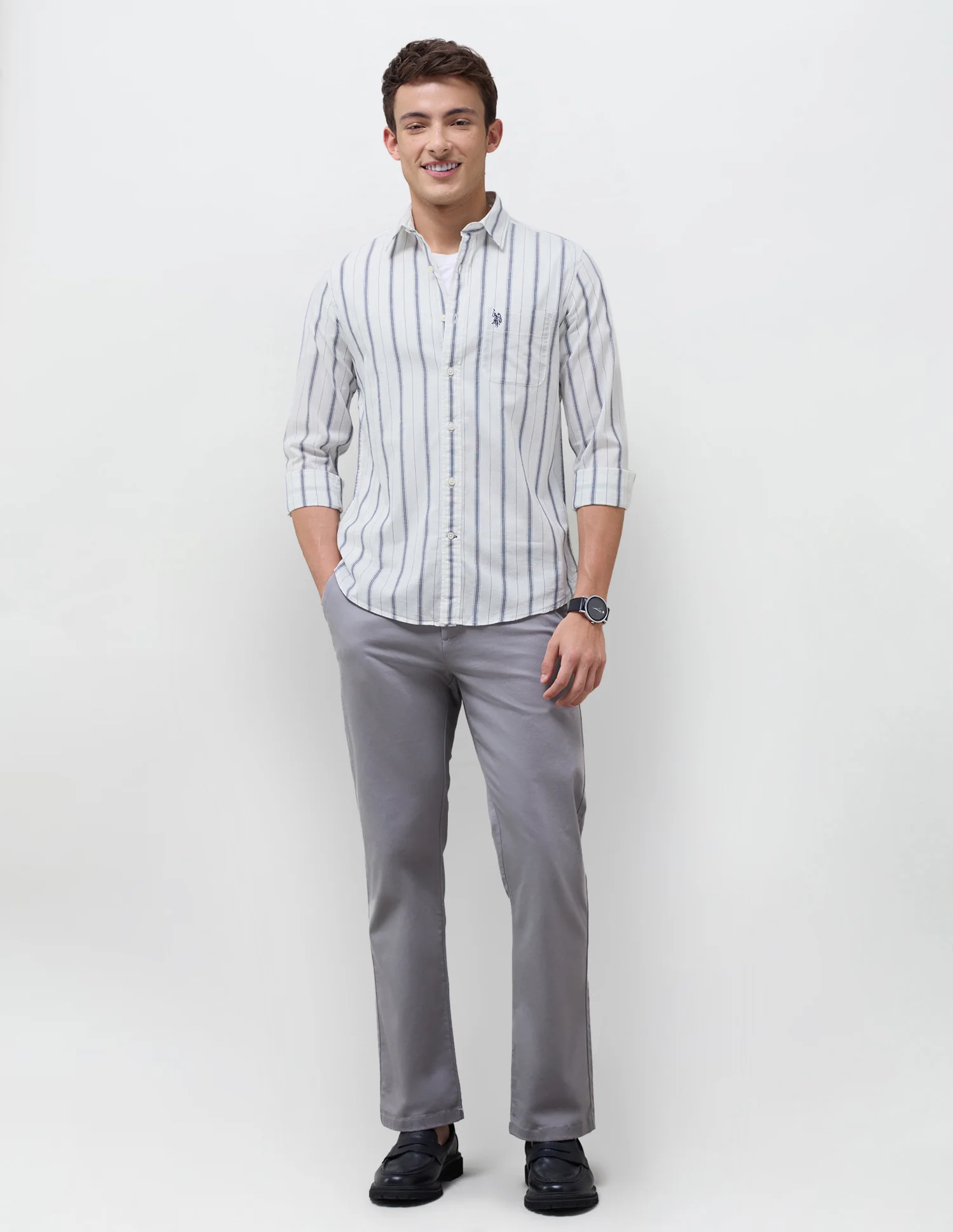 Vertical Striped Regular Fit Shirt - Image 3
