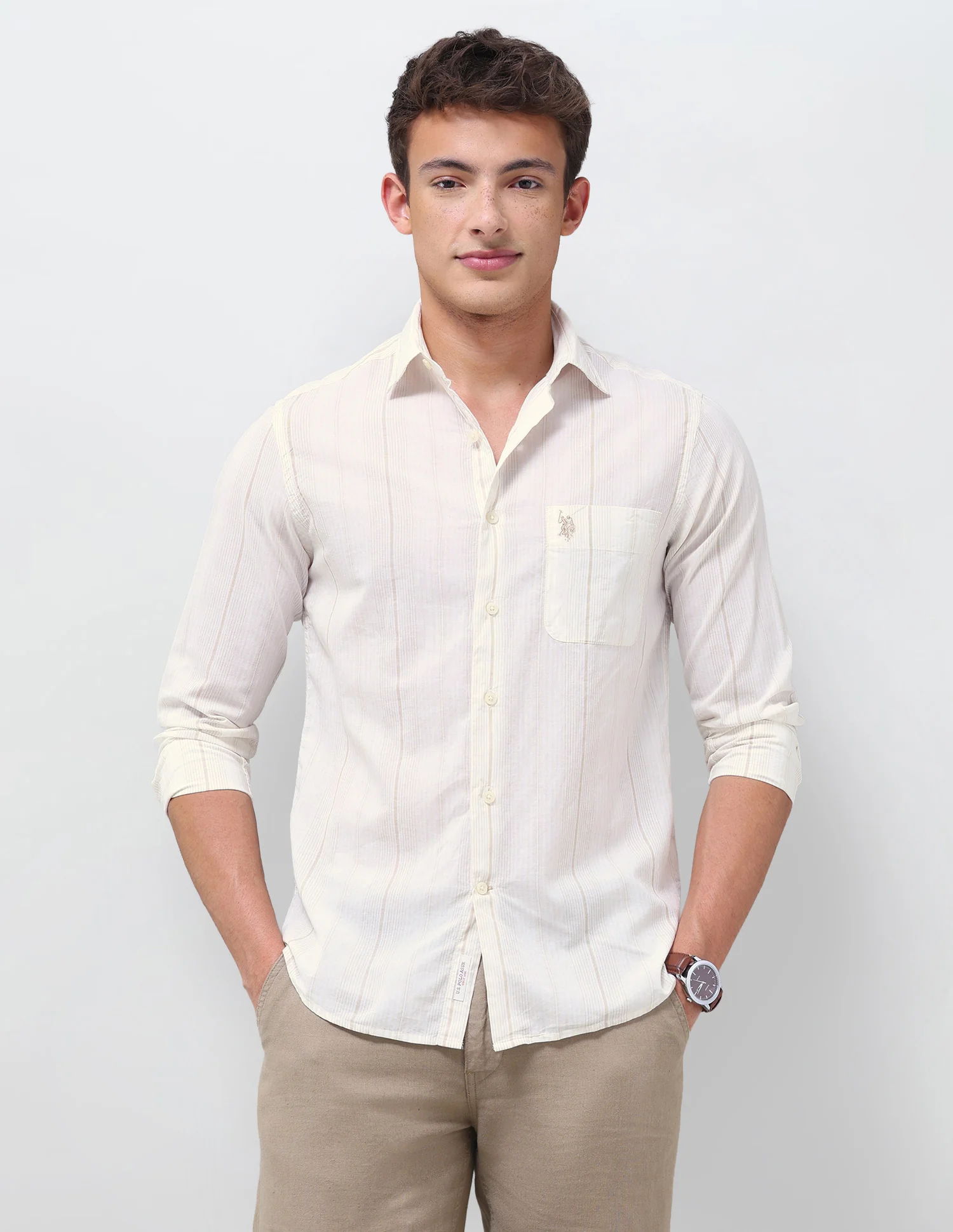Vertical Striped Regular Fit Shirt
