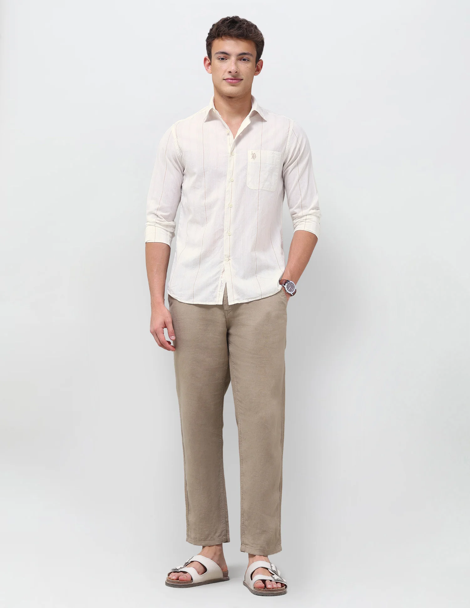 Vertical Striped Regular Fit Shirt - Image 3
