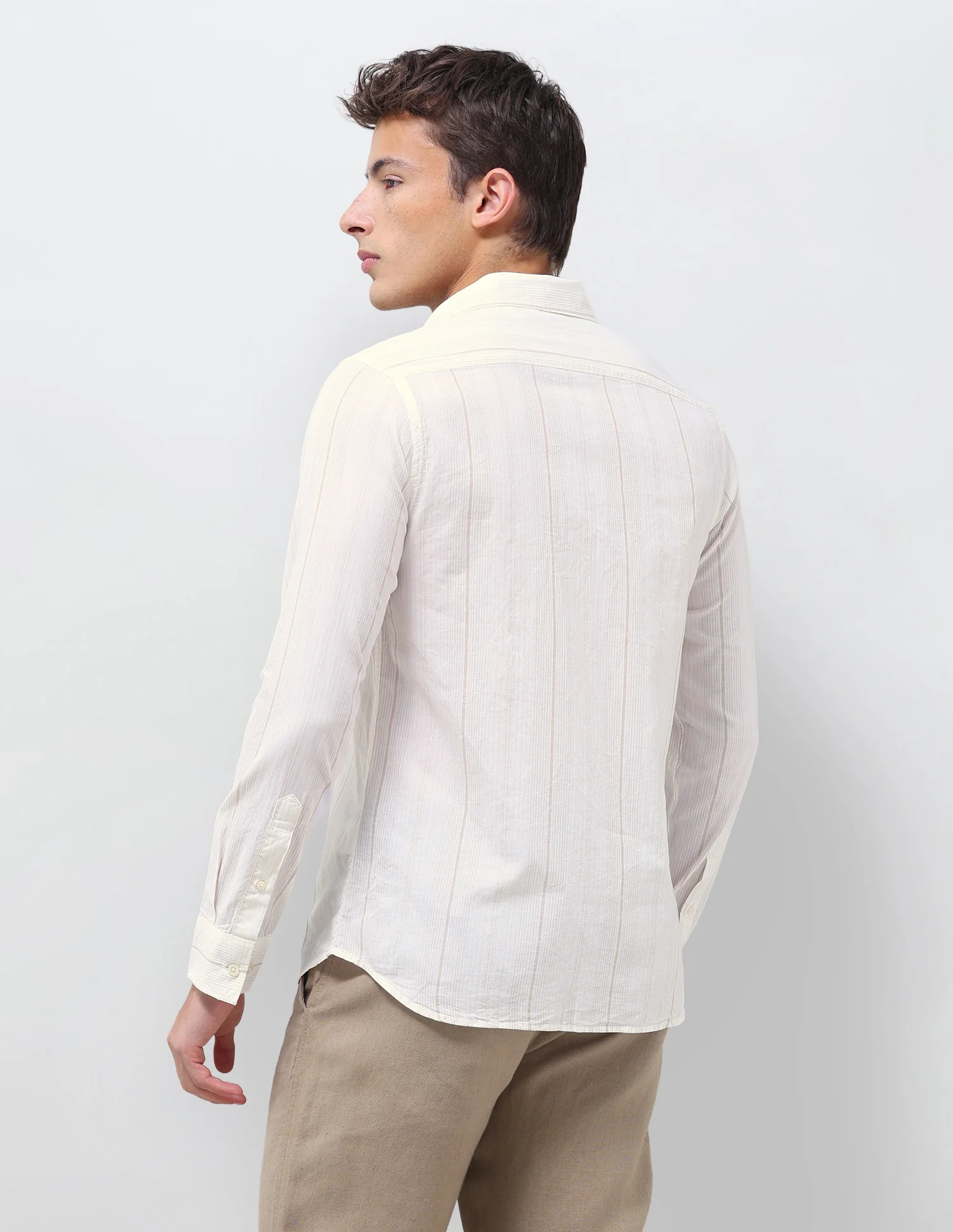 Vertical Striped Regular Fit Shirt - Image 5