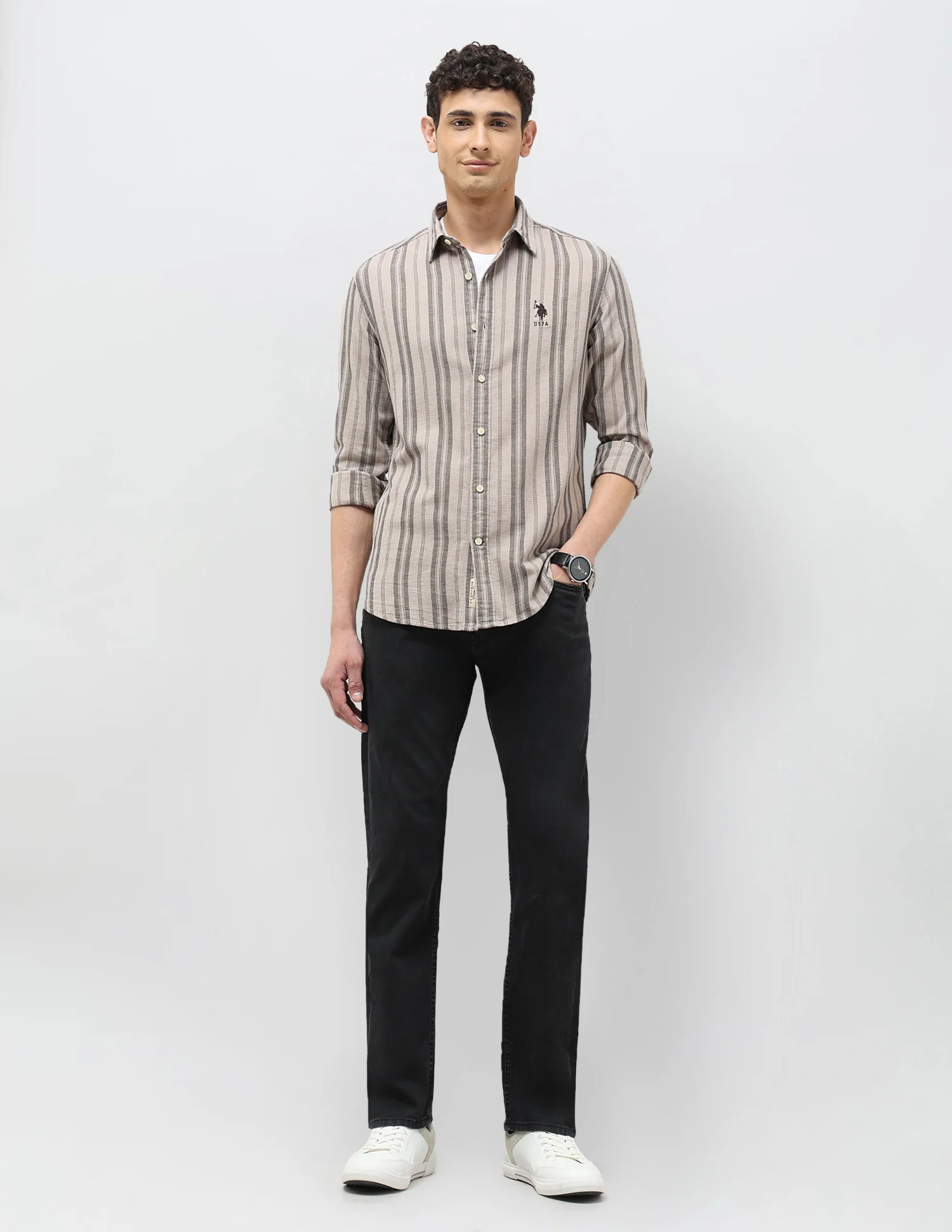 Vertical Striped Regular Fit Shirt - Image 3
