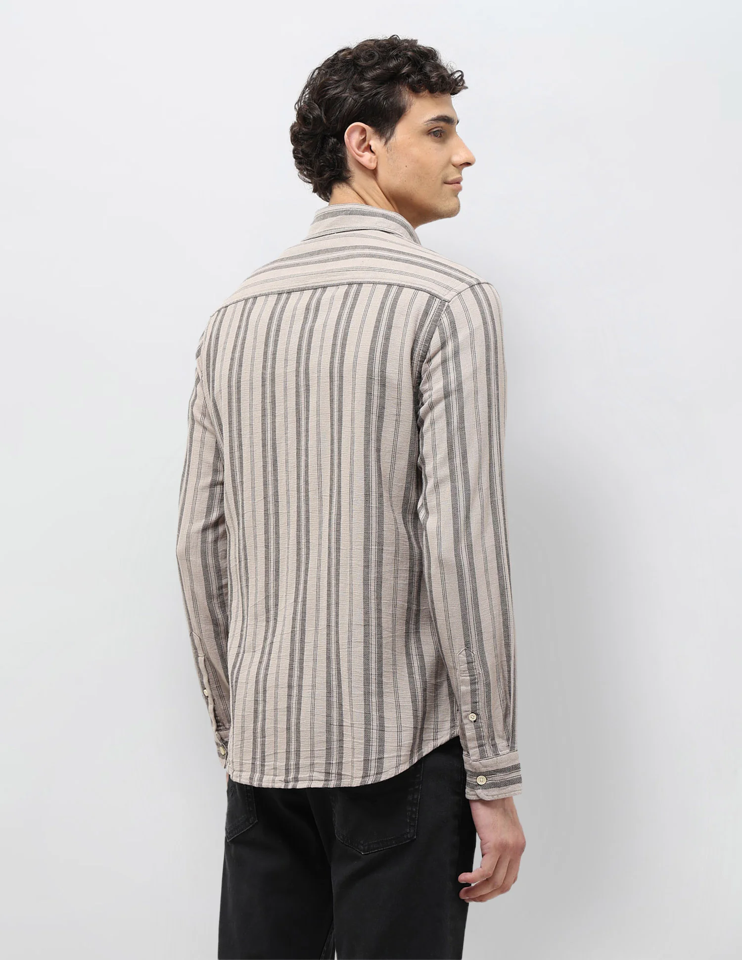 Vertical Striped Regular Fit Shirt - Image 5