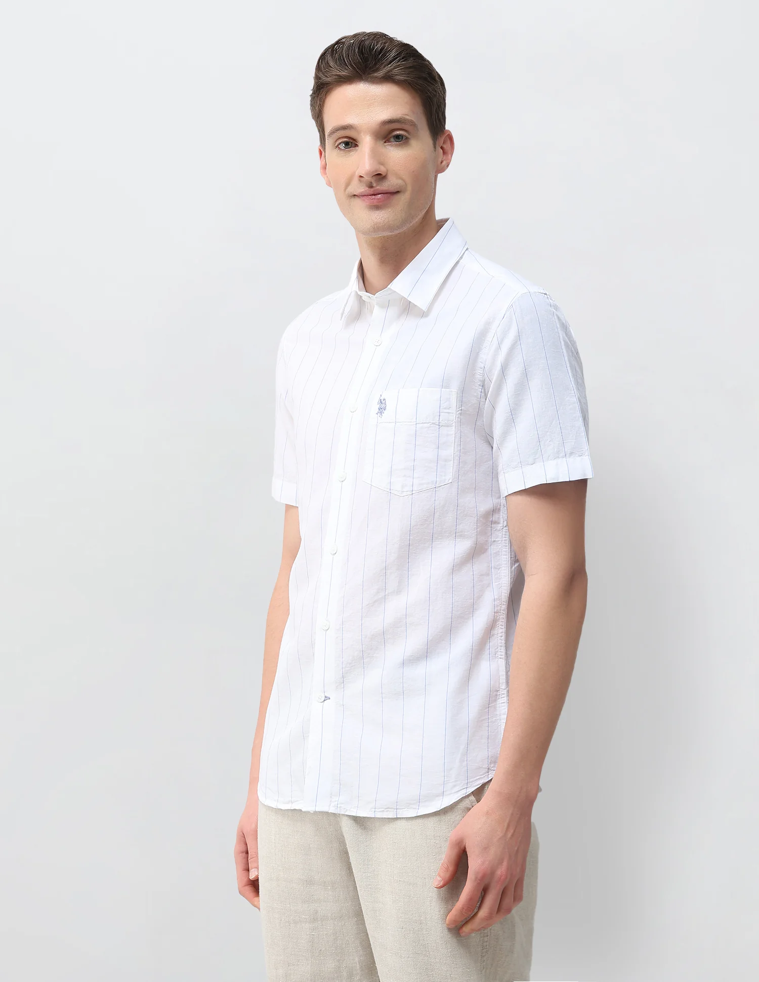 Vertical Striped Regular Fit Shirt - Image 4