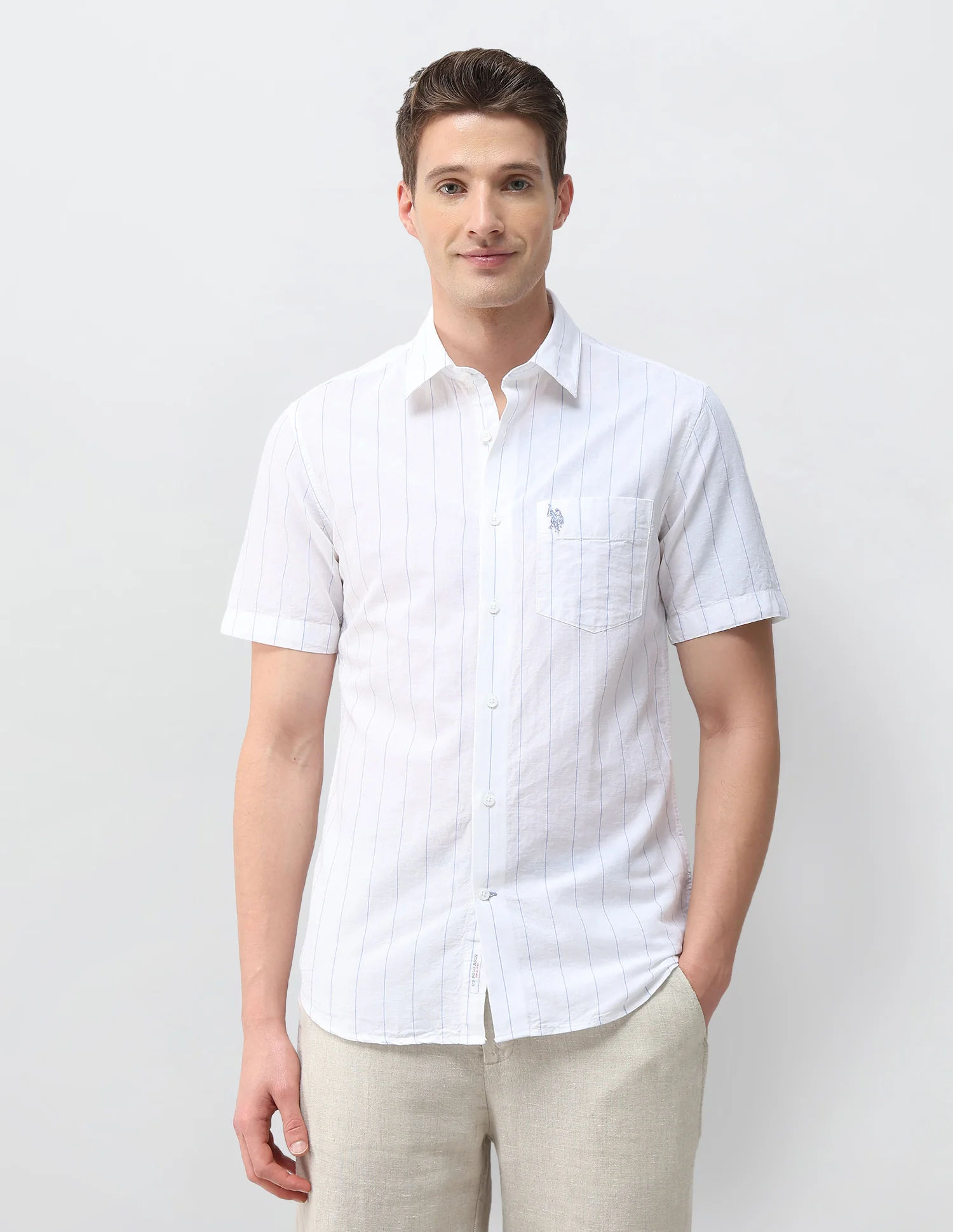Vertical Striped Regular Fit Shirt - Image 6