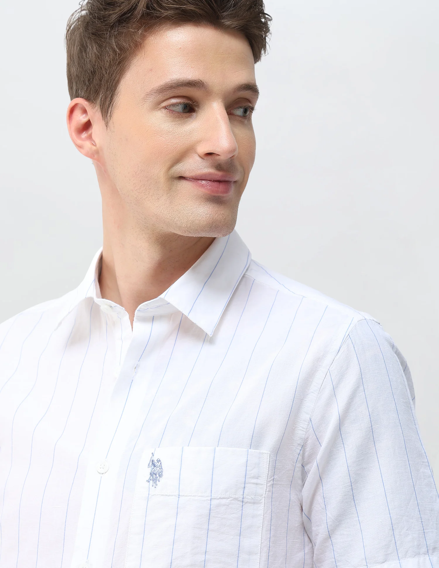 Vertical Striped Regular Fit Shirt - Image 7