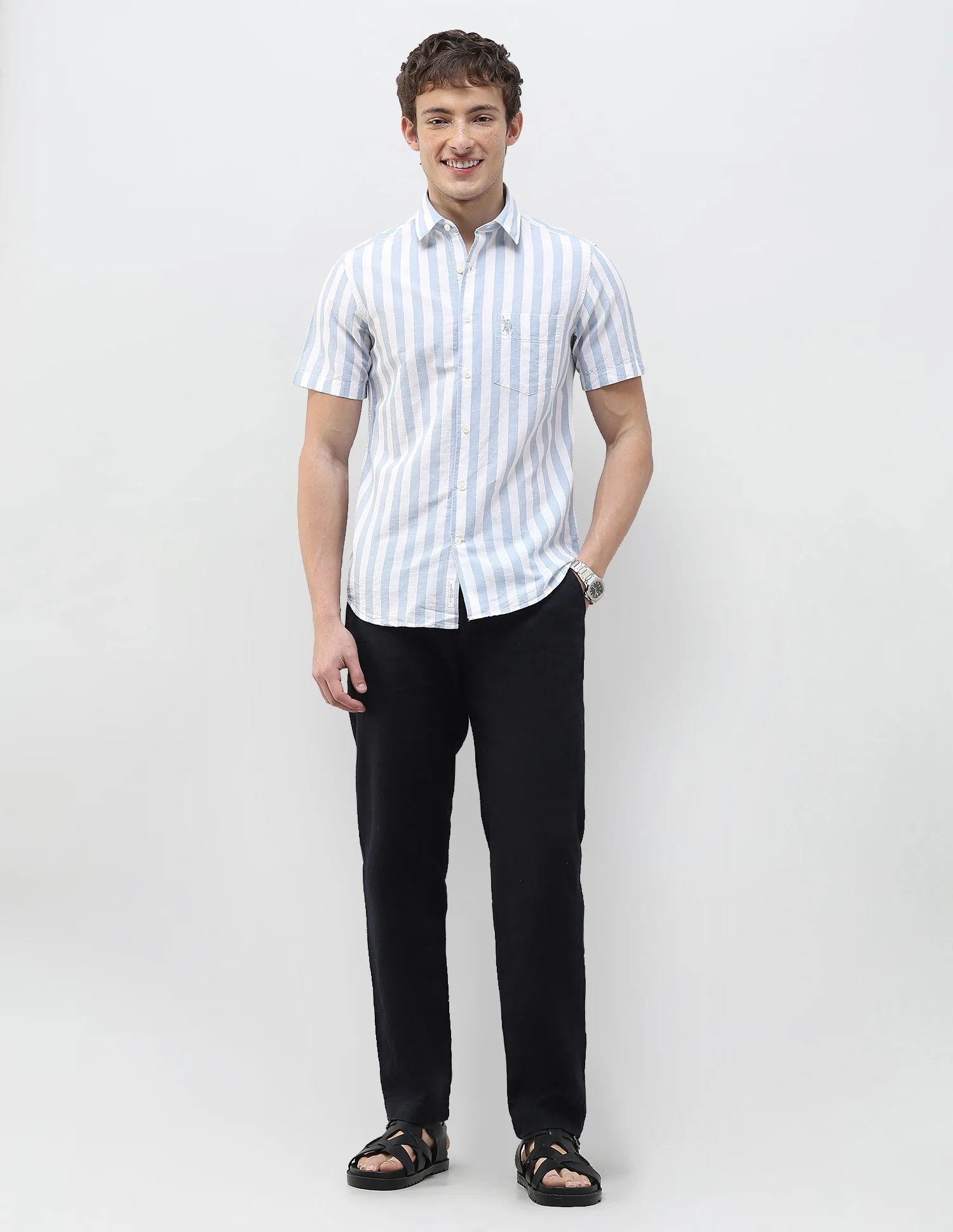 Vertical Striped Regular Fit Shirt - Image 3