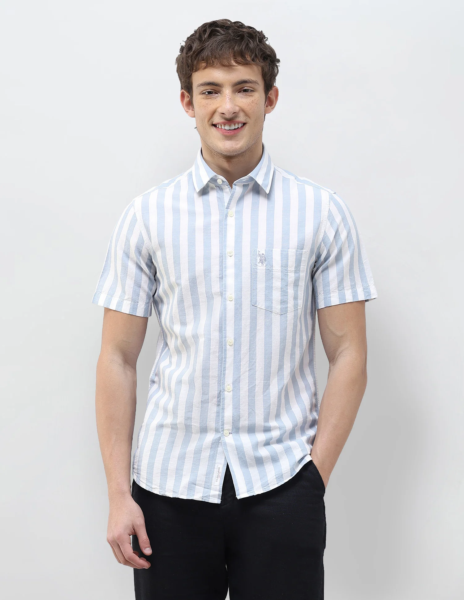 Vertical Striped Regular Fit Shirt - Image 6