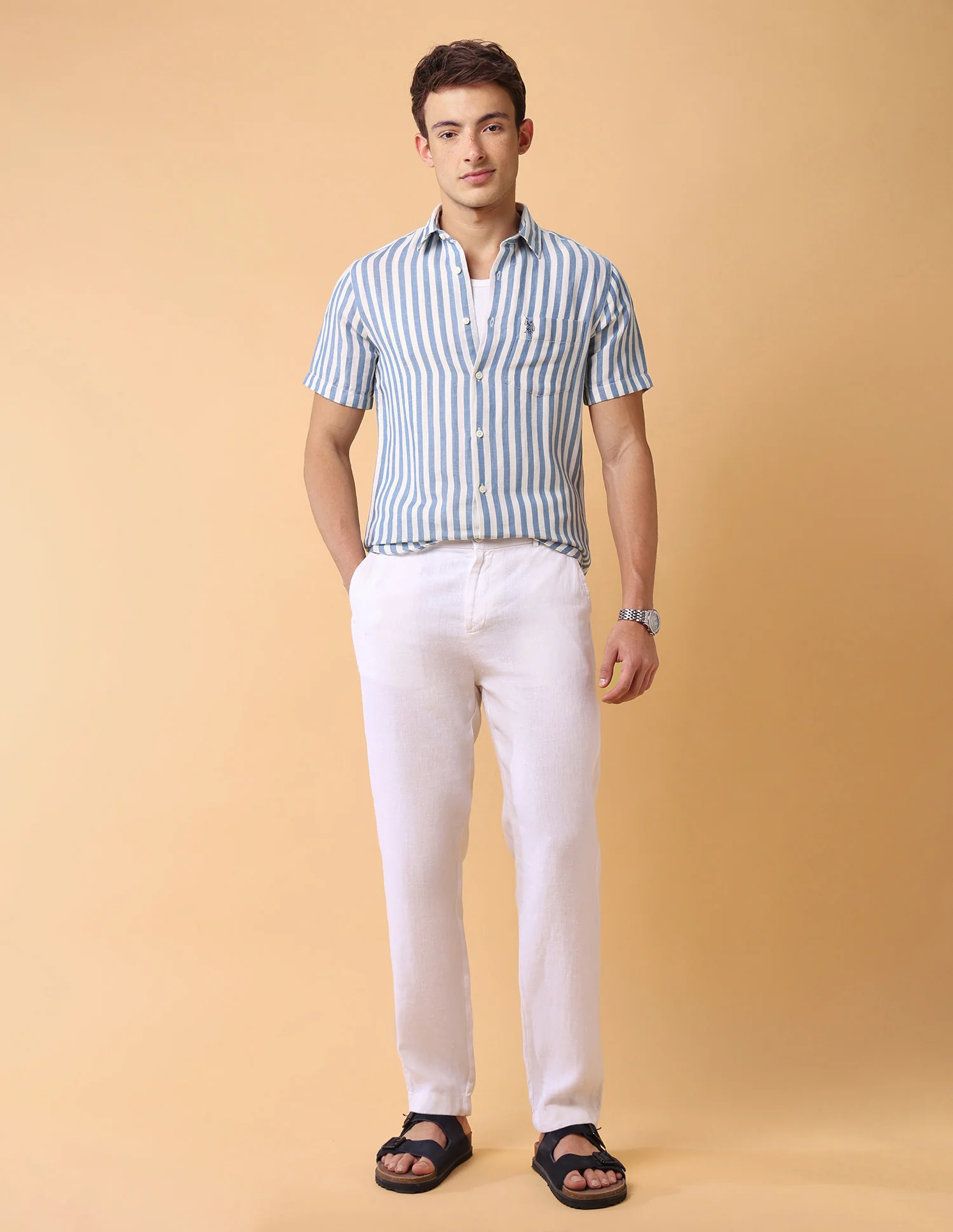 Vertical Striped Regular Fit Shirt - Image 3