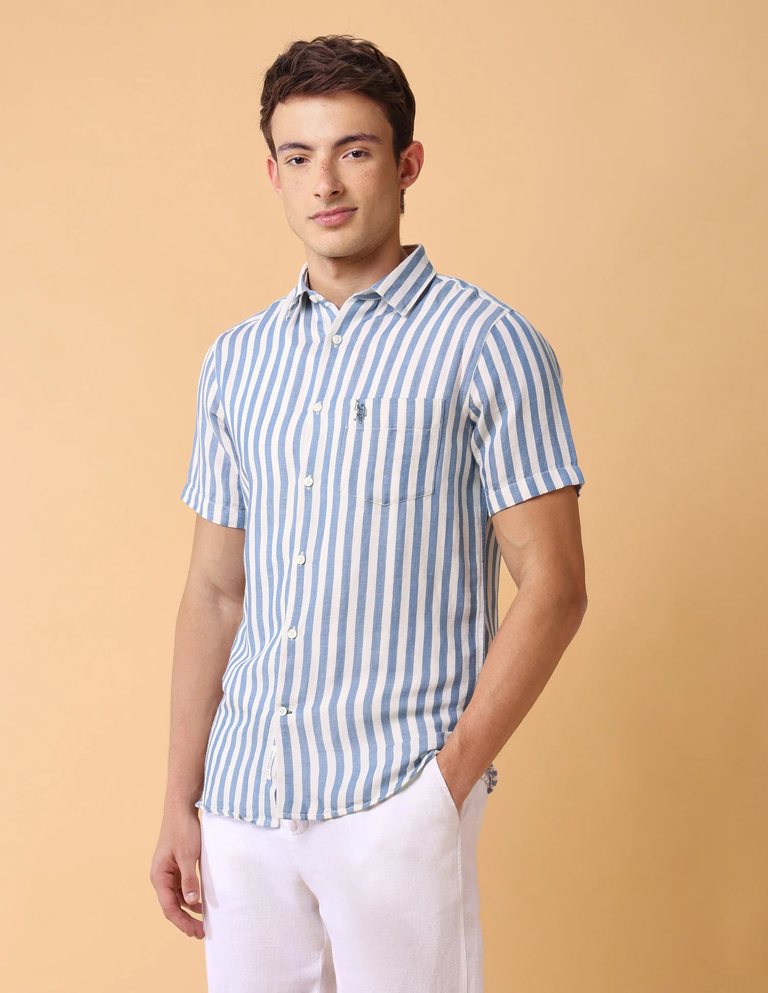 Vertical Striped Regular Fit Shirt - Image 4