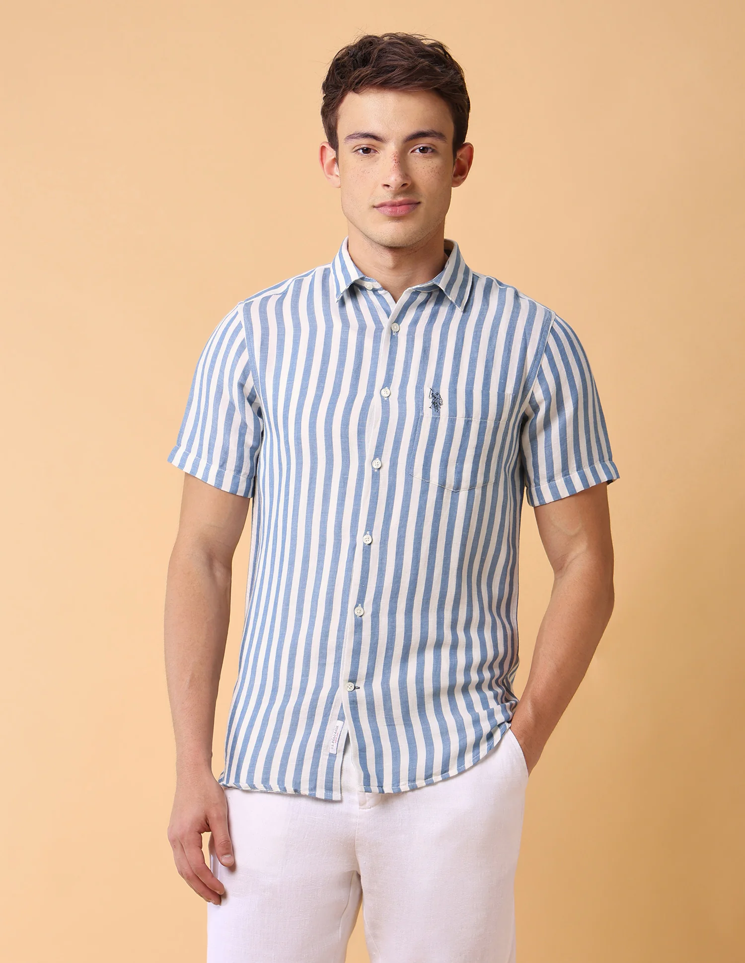 Vertical Striped Regular Fit Shirt - Image 6
