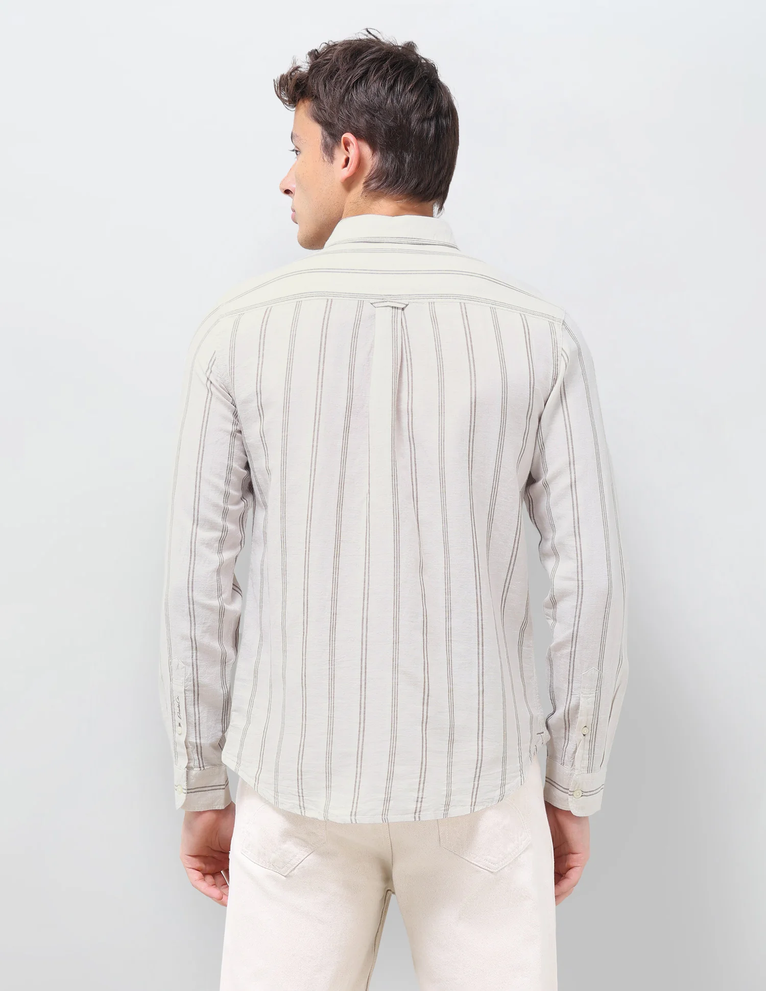 Vertical Striped Regular Fit Shirt - Image 5