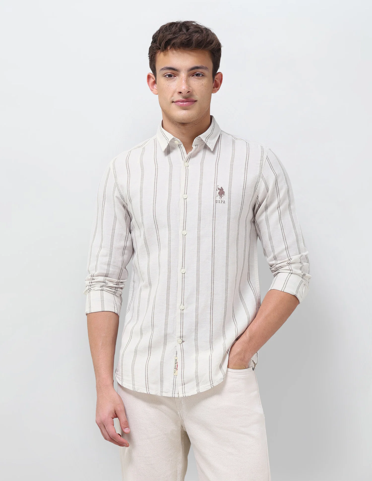 Vertical Striped Regular Fit Shirt - Image 6
