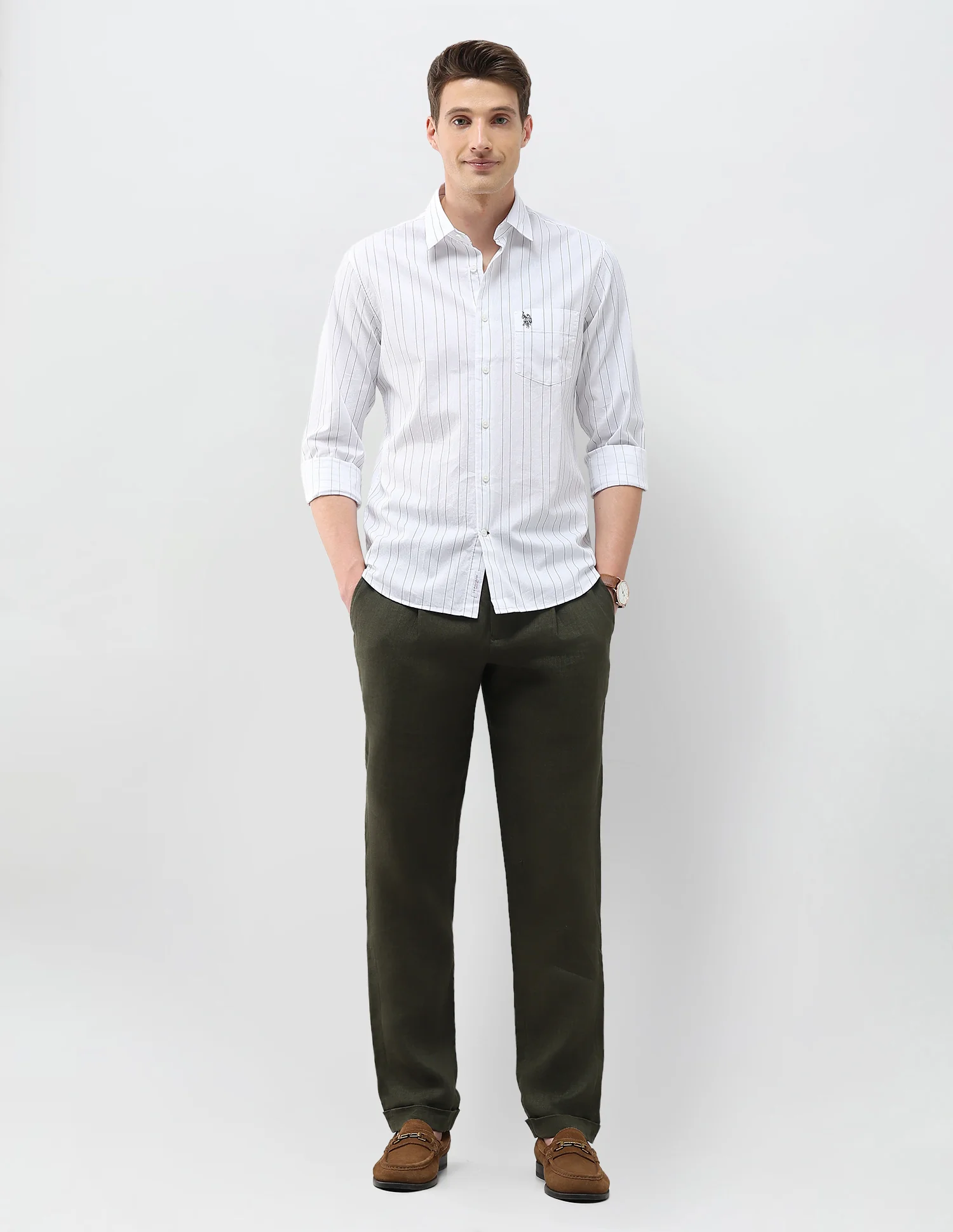 Vertical Striped Regular Fit Shirt - Image 3