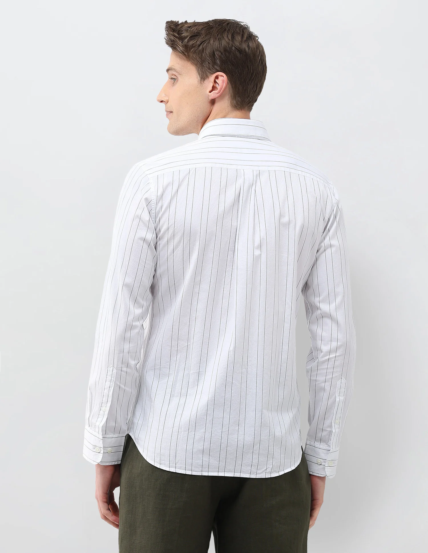 Vertical Striped Regular Fit Shirt - Image 5