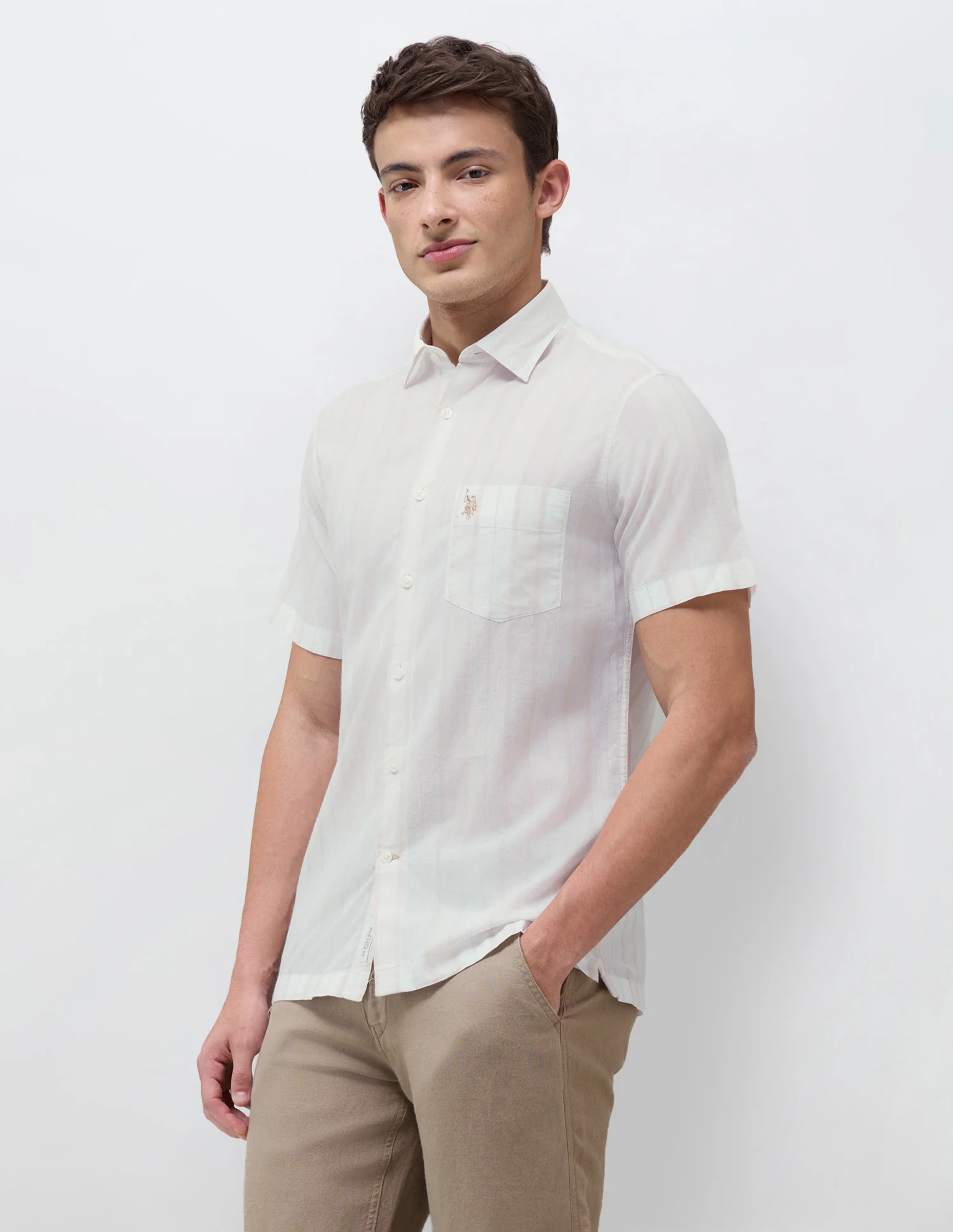Vertical Striped Regular Fit Shirt - Image 4