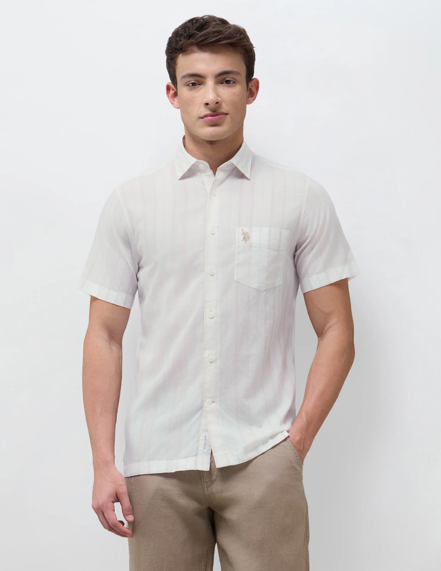 Vertical Striped Regular Fit Shirt - Image 6