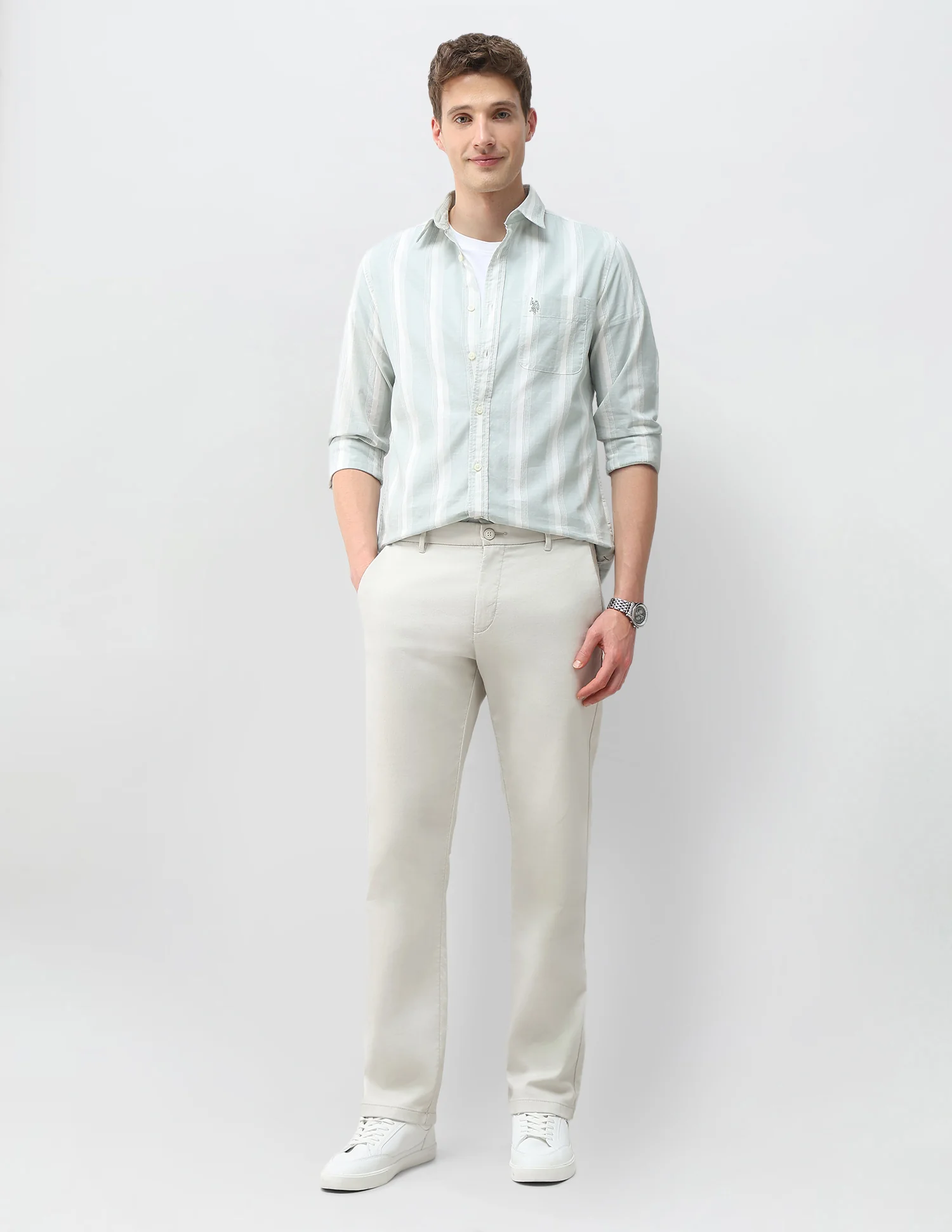 Vertical Striped Regular Fit Shirt - Image 3