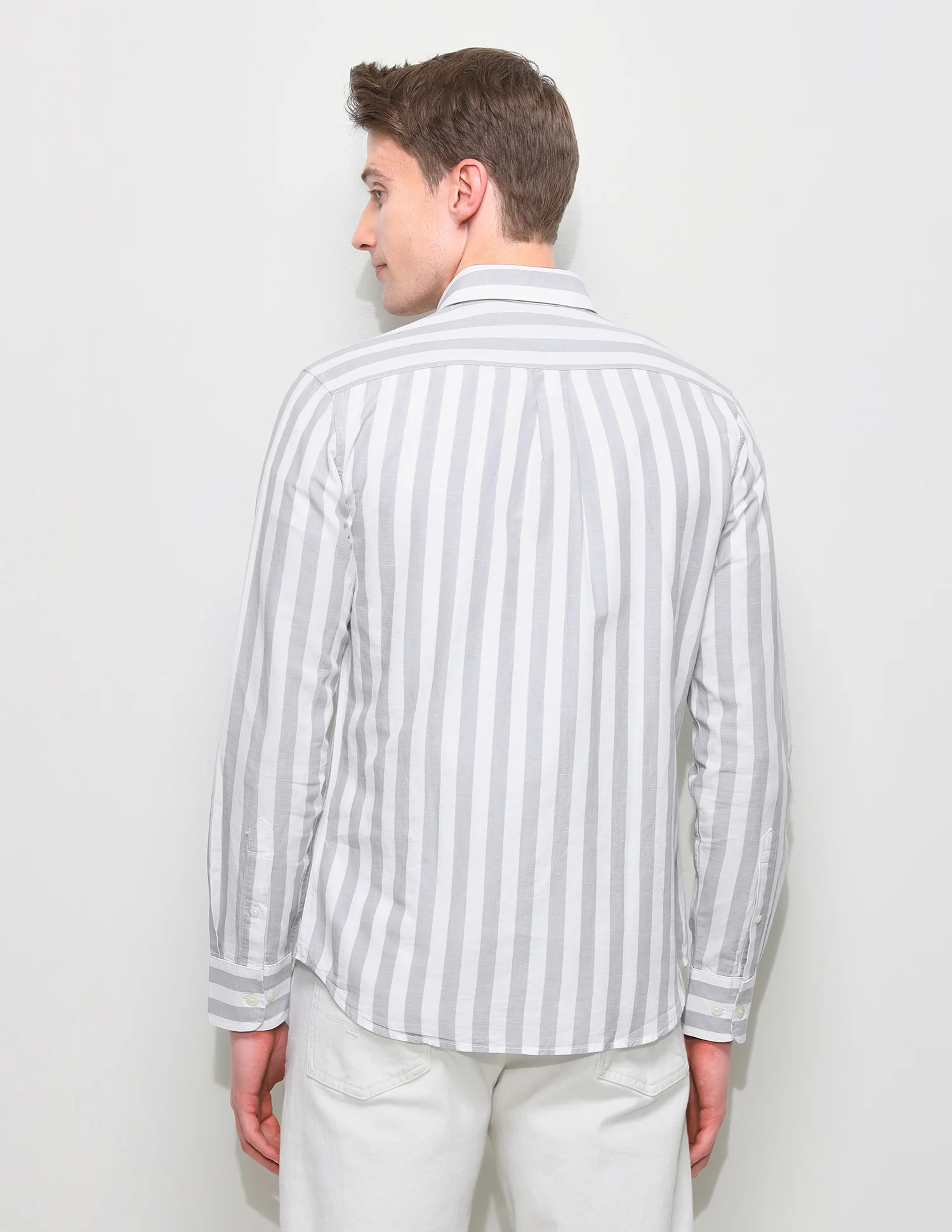 Vertical Striped Regular Fit Shirt - Image 5
