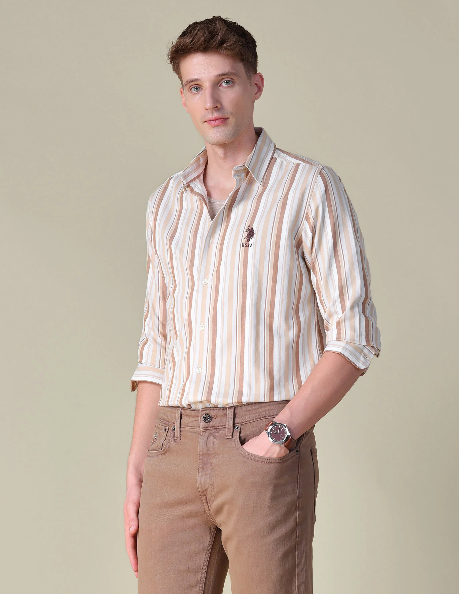 Vertical Striped Regular Fit Shirt