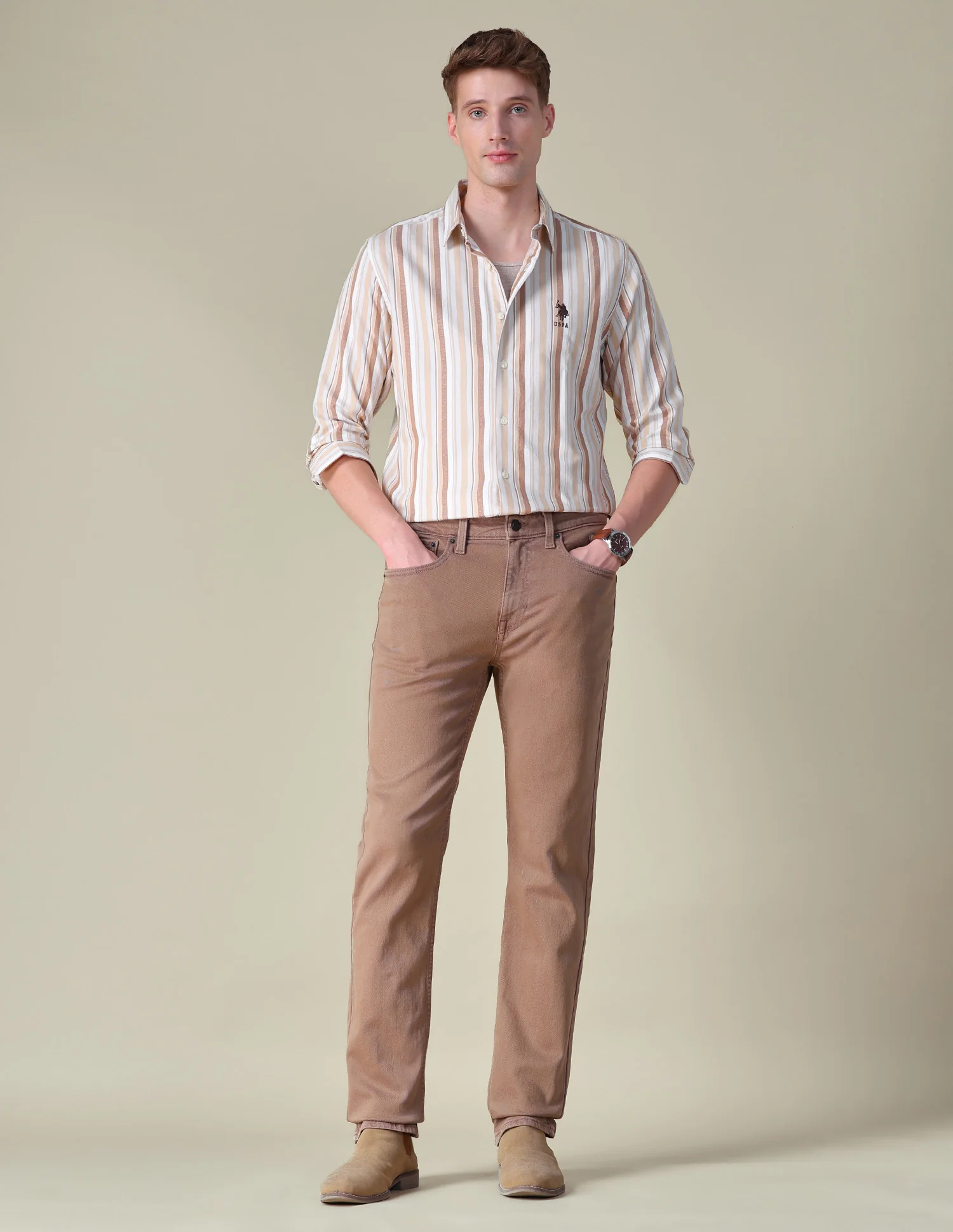 Vertical Striped Regular Fit Shirt - Image 3